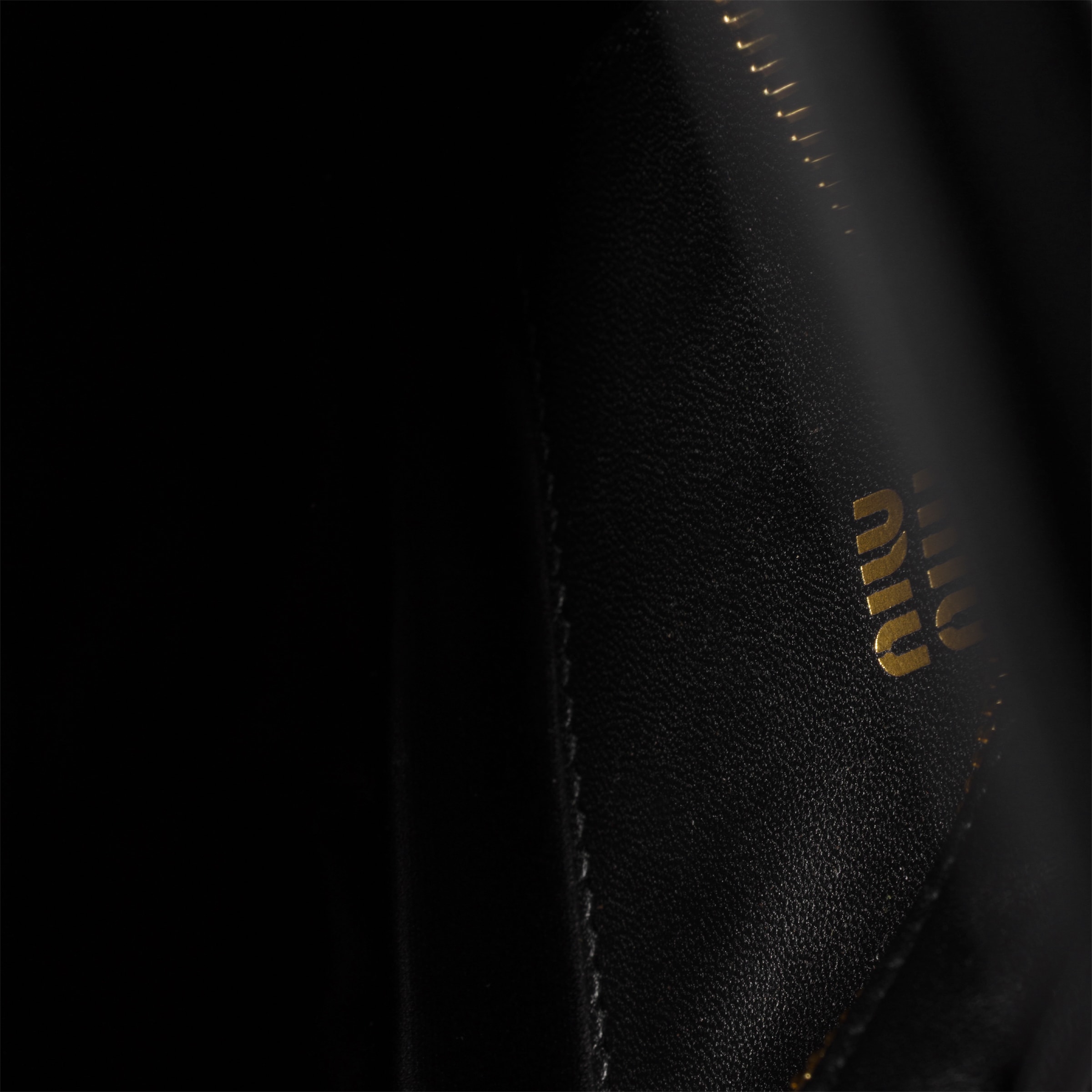 Black Matelassé Nappa Leather Pouch | Miu Miu - Saudi Arabia