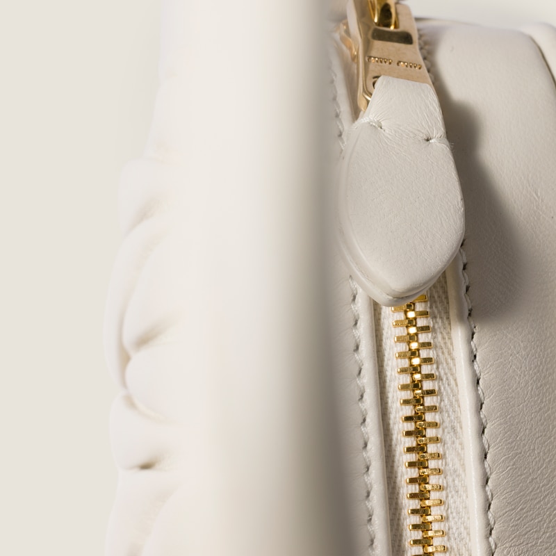 Matelassé nappa leather pouch