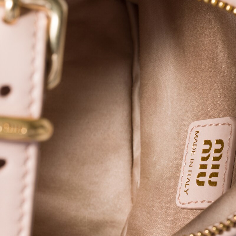 Matelassé nappa leather pouch