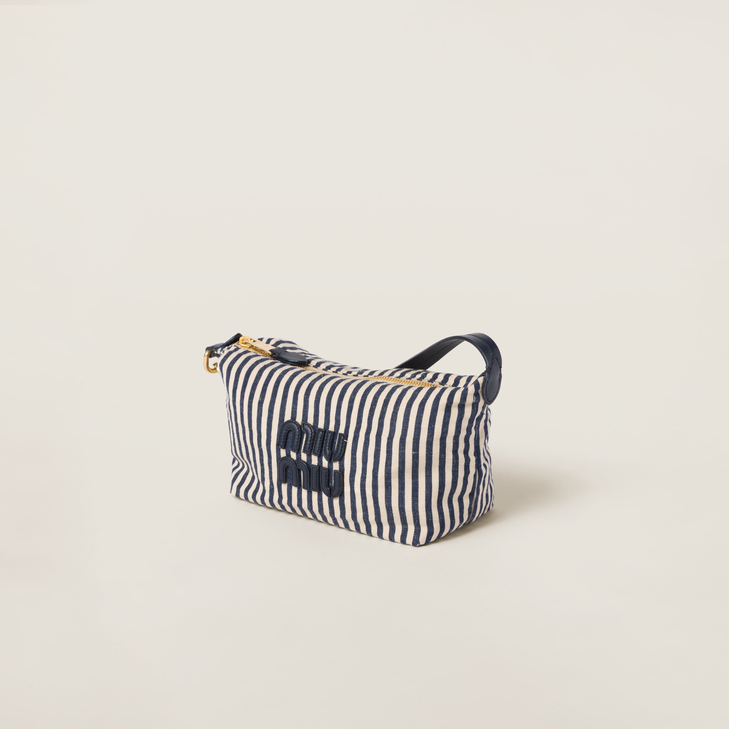Beige/baltic Blue Miu Spirit Fabric Mini-bag | Miu Miu