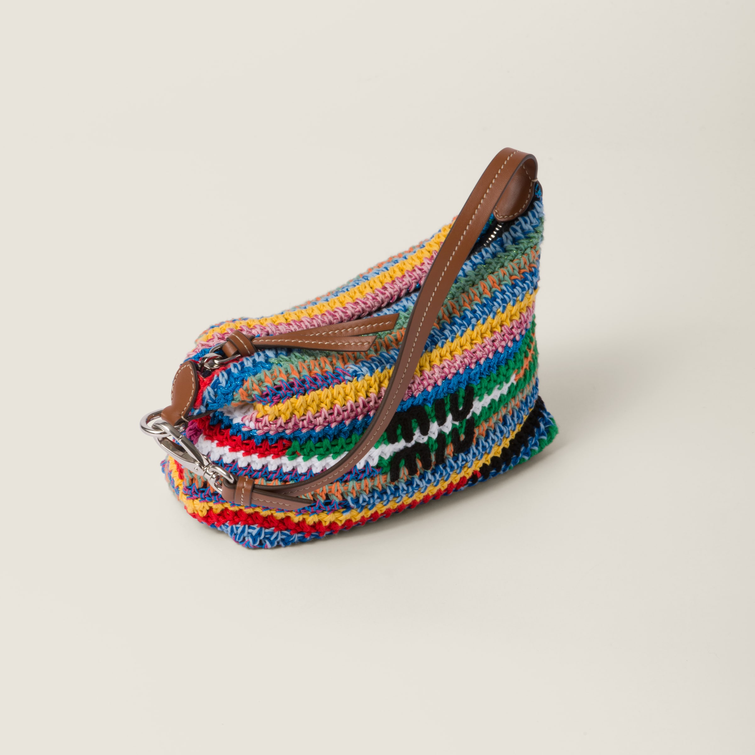 Multicolored Crochet Pouch Miu Miu