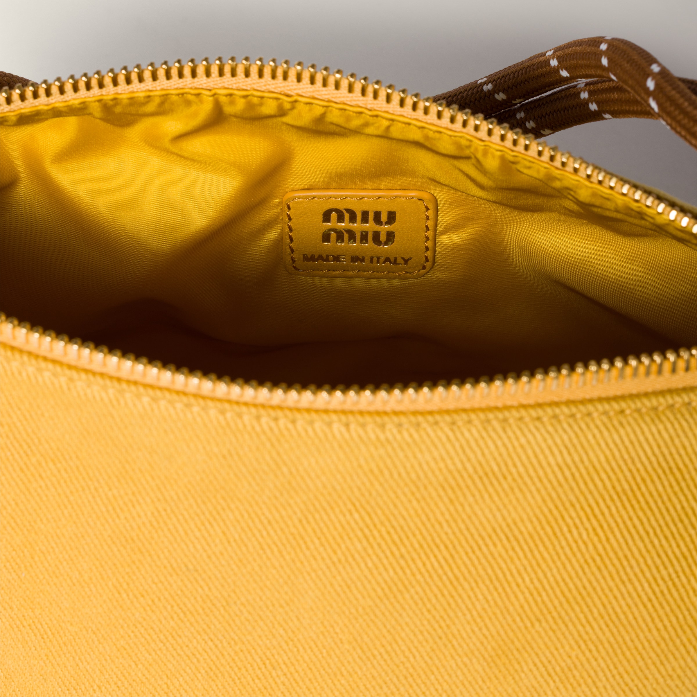 Topaz/brandy Gabardine Pouch | Miu Miu - United States