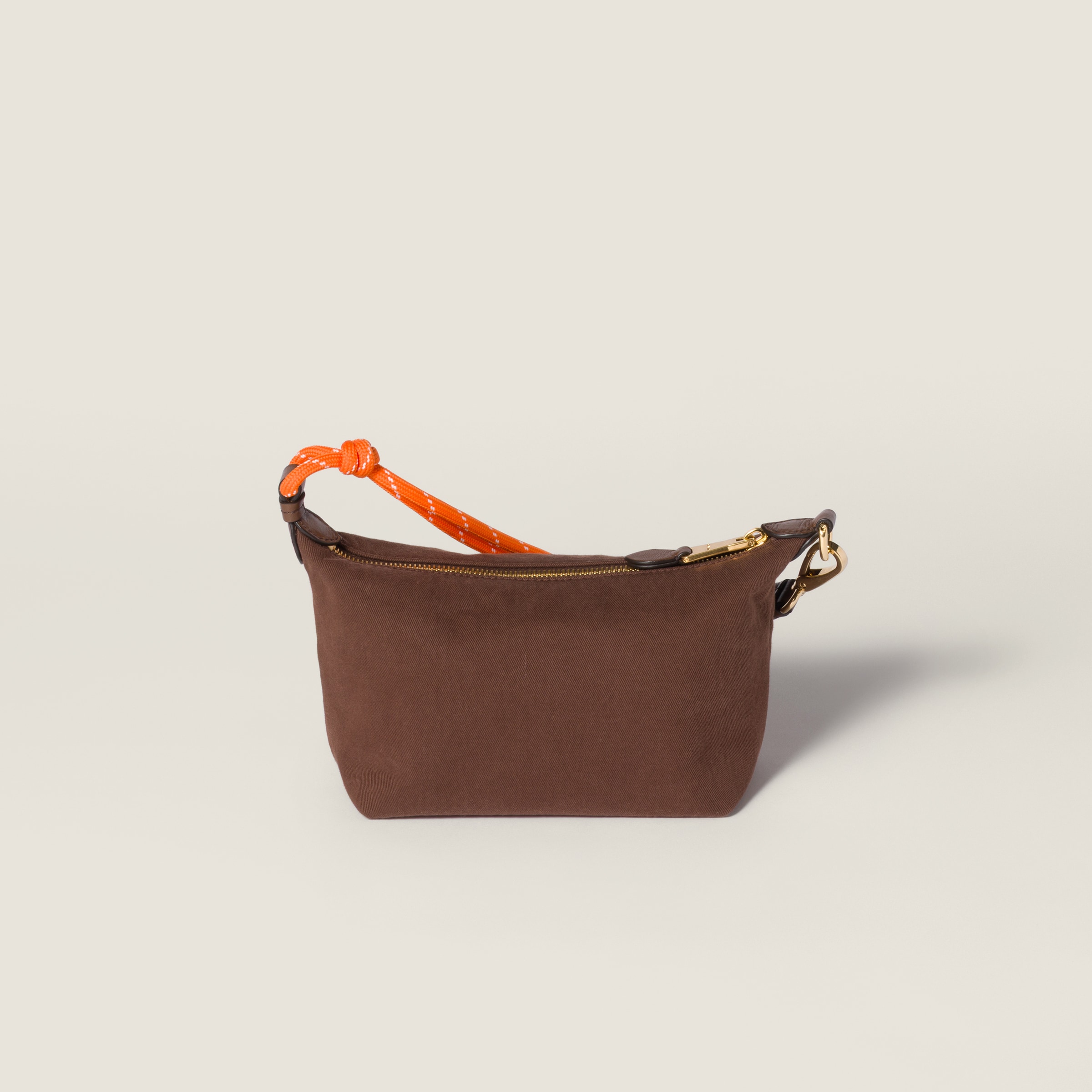 Miu Miu Gabardine Pouch In Brown