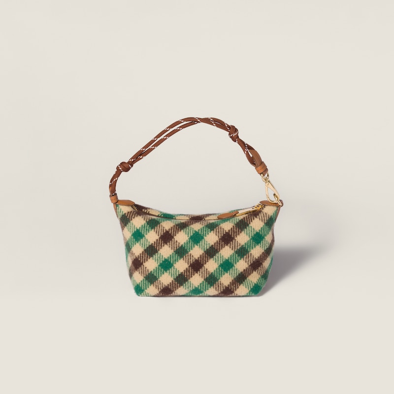 Pochette en laine à motif tartan