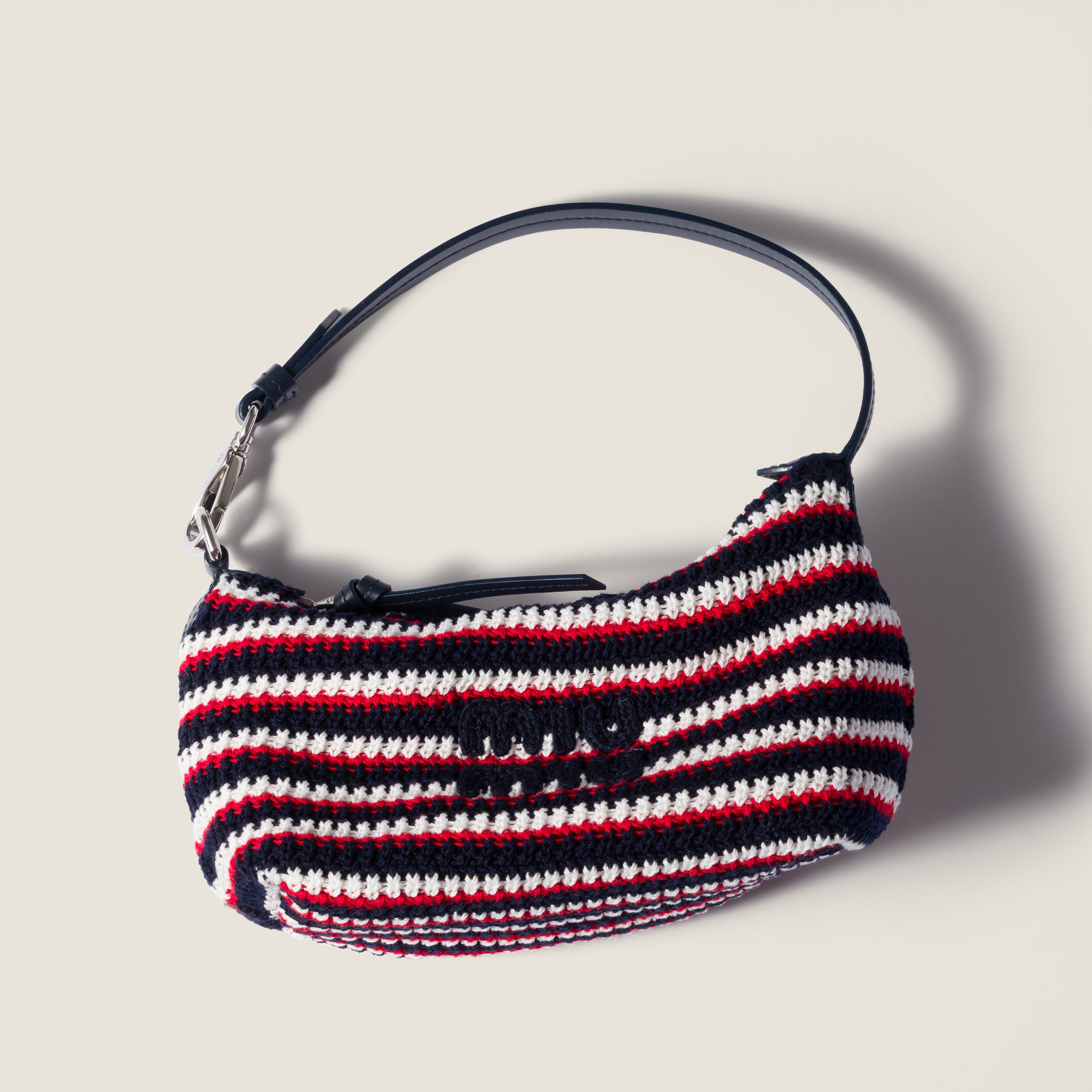 小物 mi-co Blue/red Crochet Pouch | Miu Miu - United States