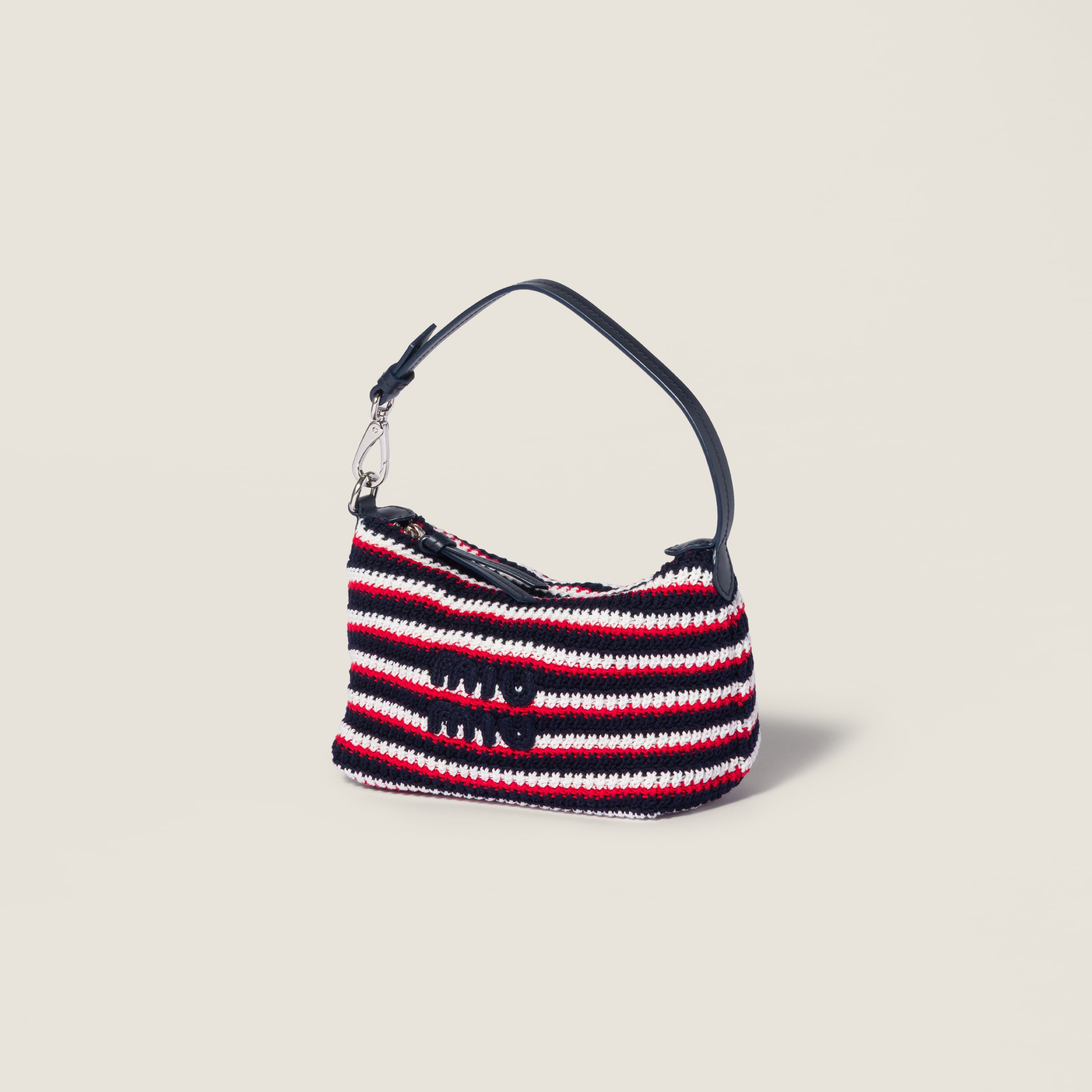 Blue/red Crochet Pouch | Miu Miu - United States