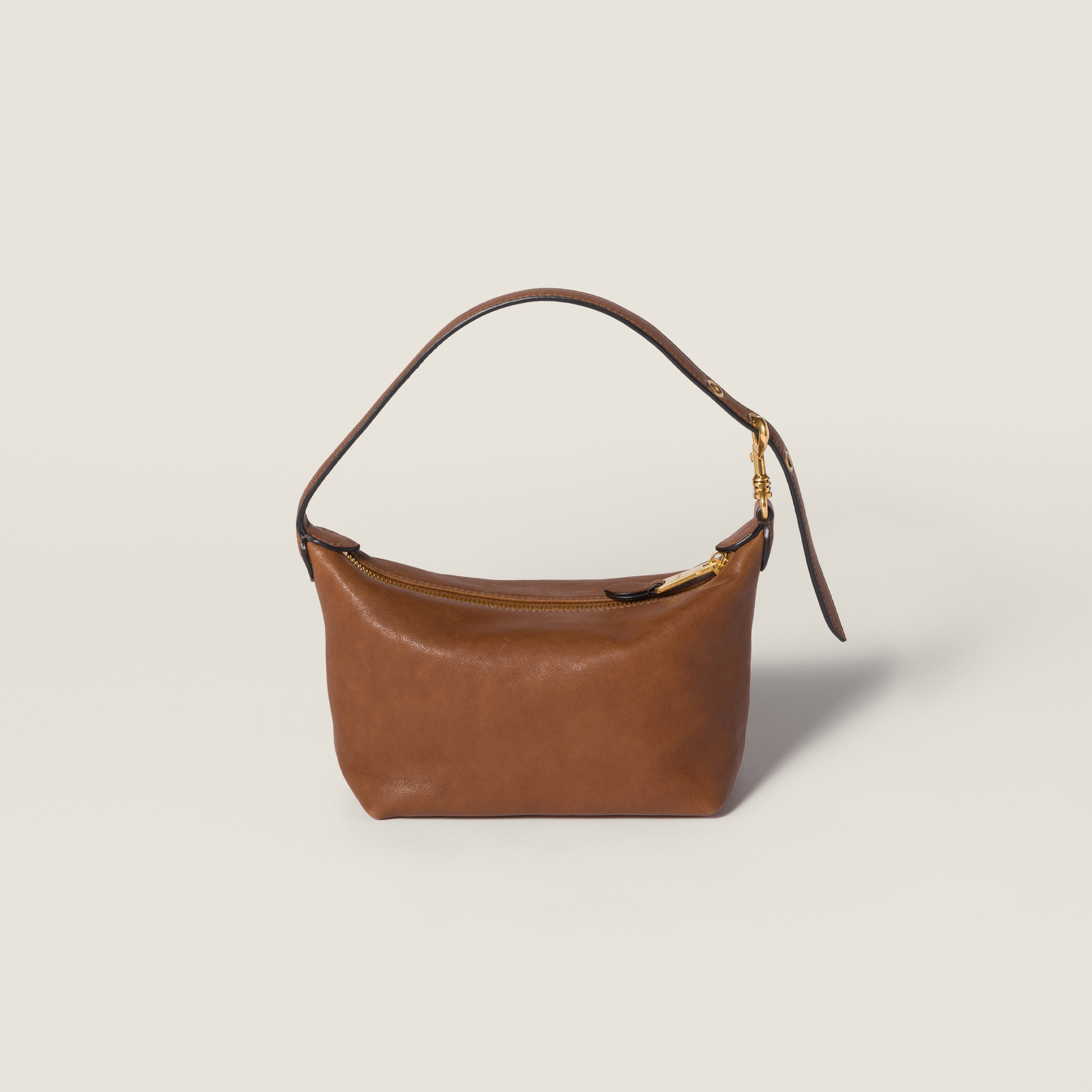 Miu Miu Nappa Leather Pouch In Brown