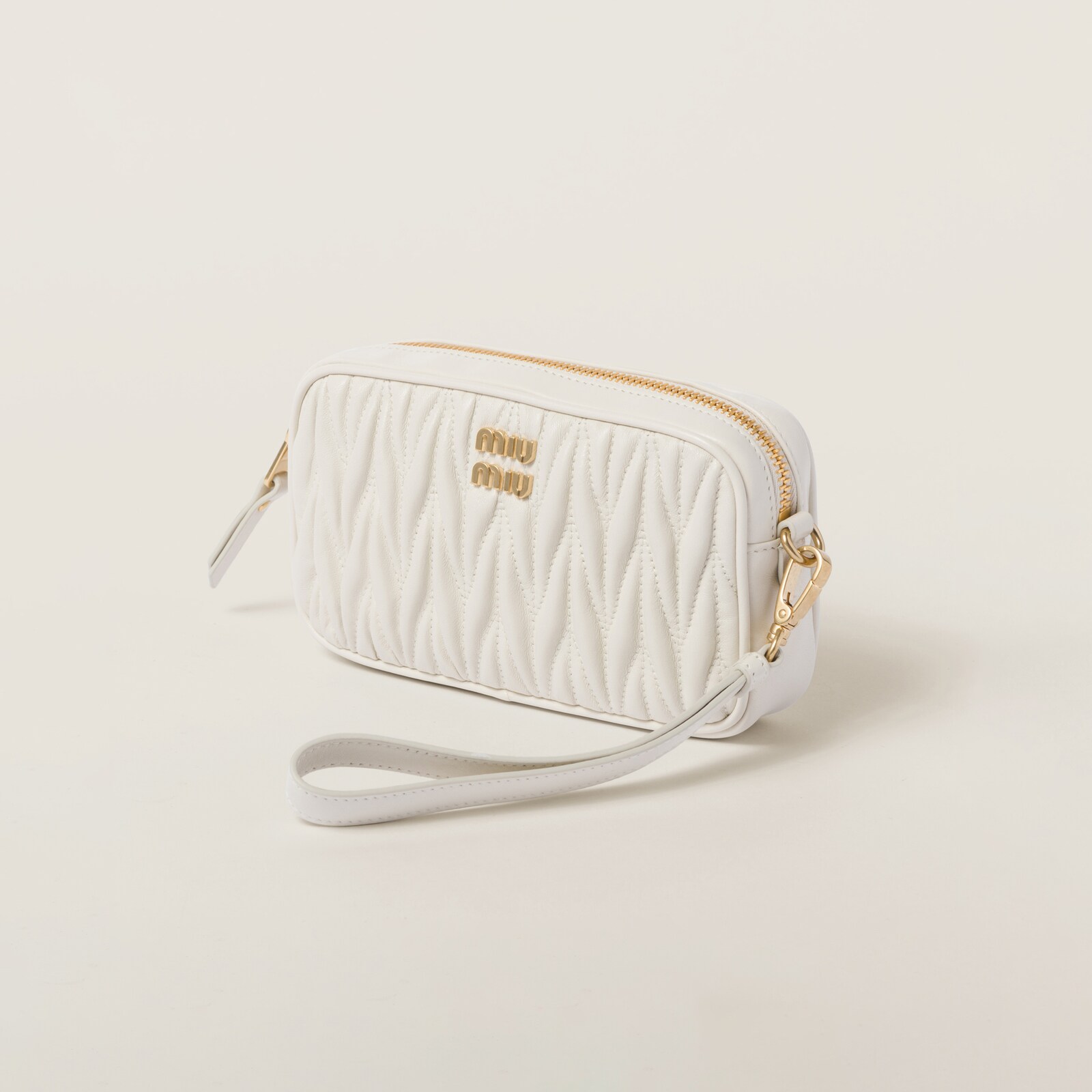 Matelassé Nappa Leather Pouch Bag