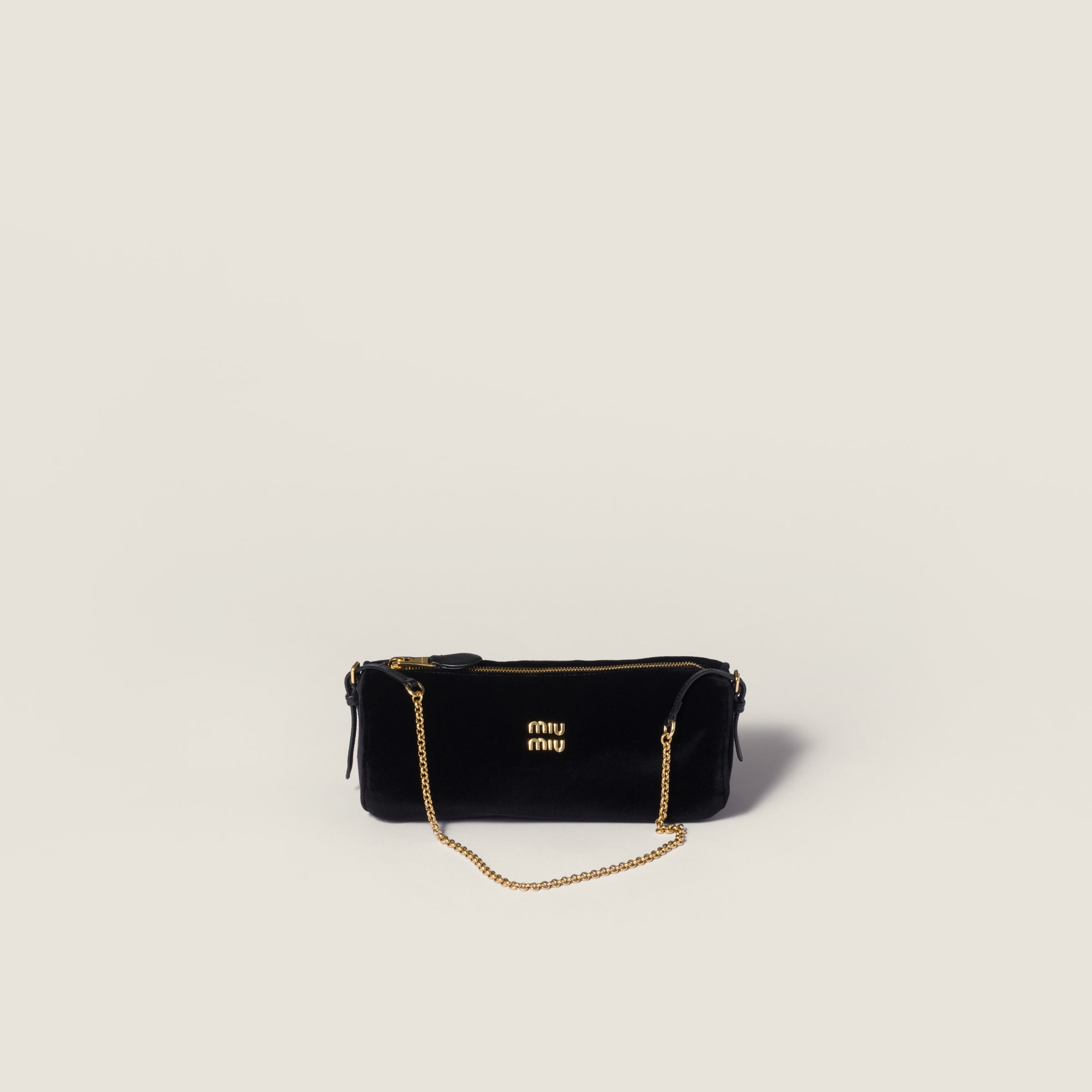 Miu Miu Velvet Pouch In Black