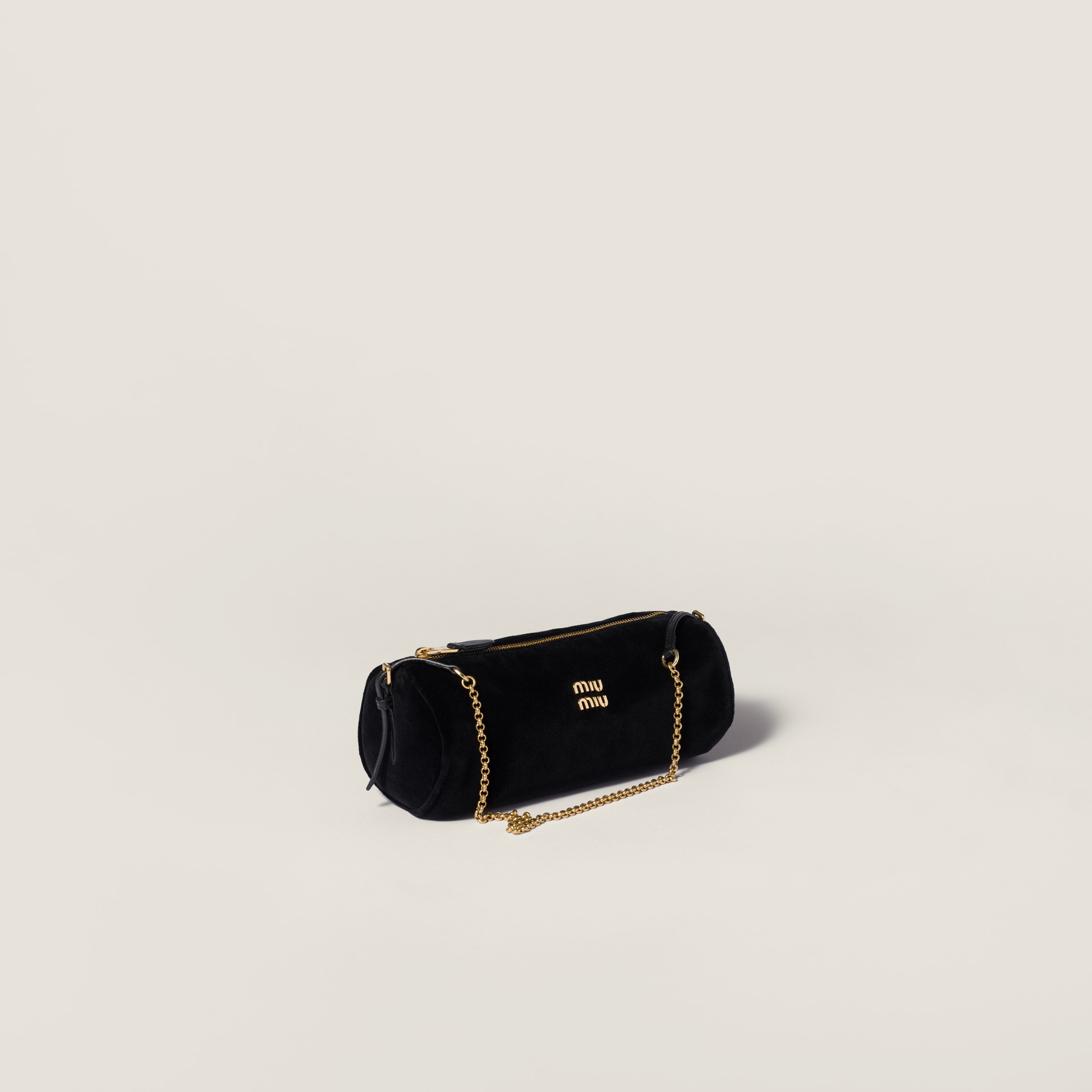 Miu Miu Velvet Pouch In Black