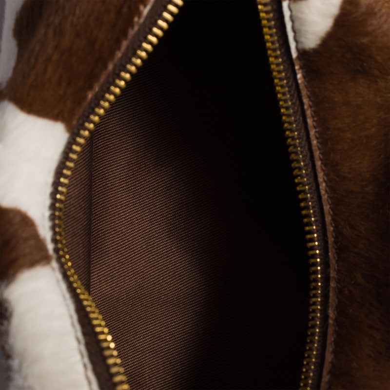 Printed leather pouch