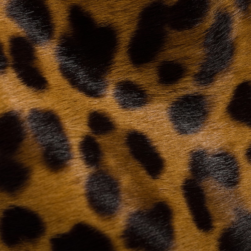 Printed leather pouch