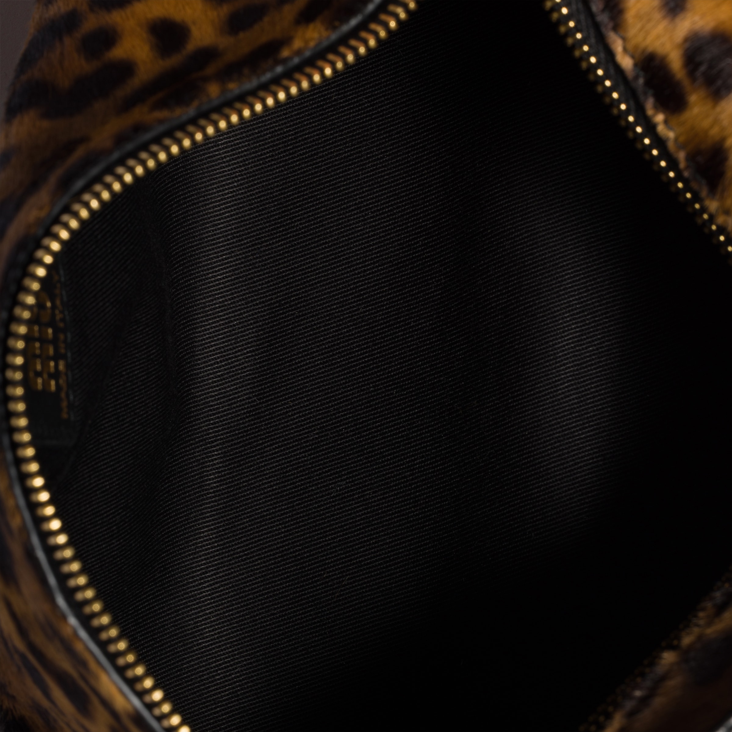 Miu Miu Printed Leather Pouch In Brown