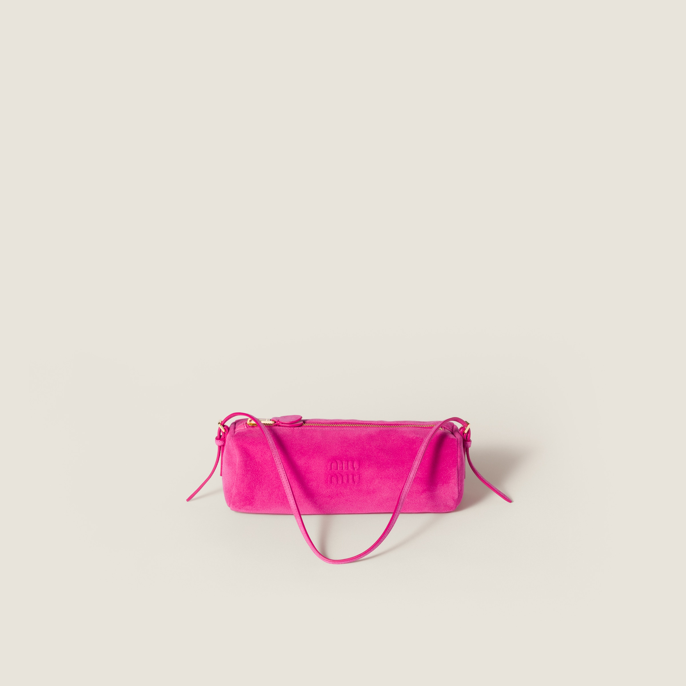 Miu Miu Suede Pouch In Pink