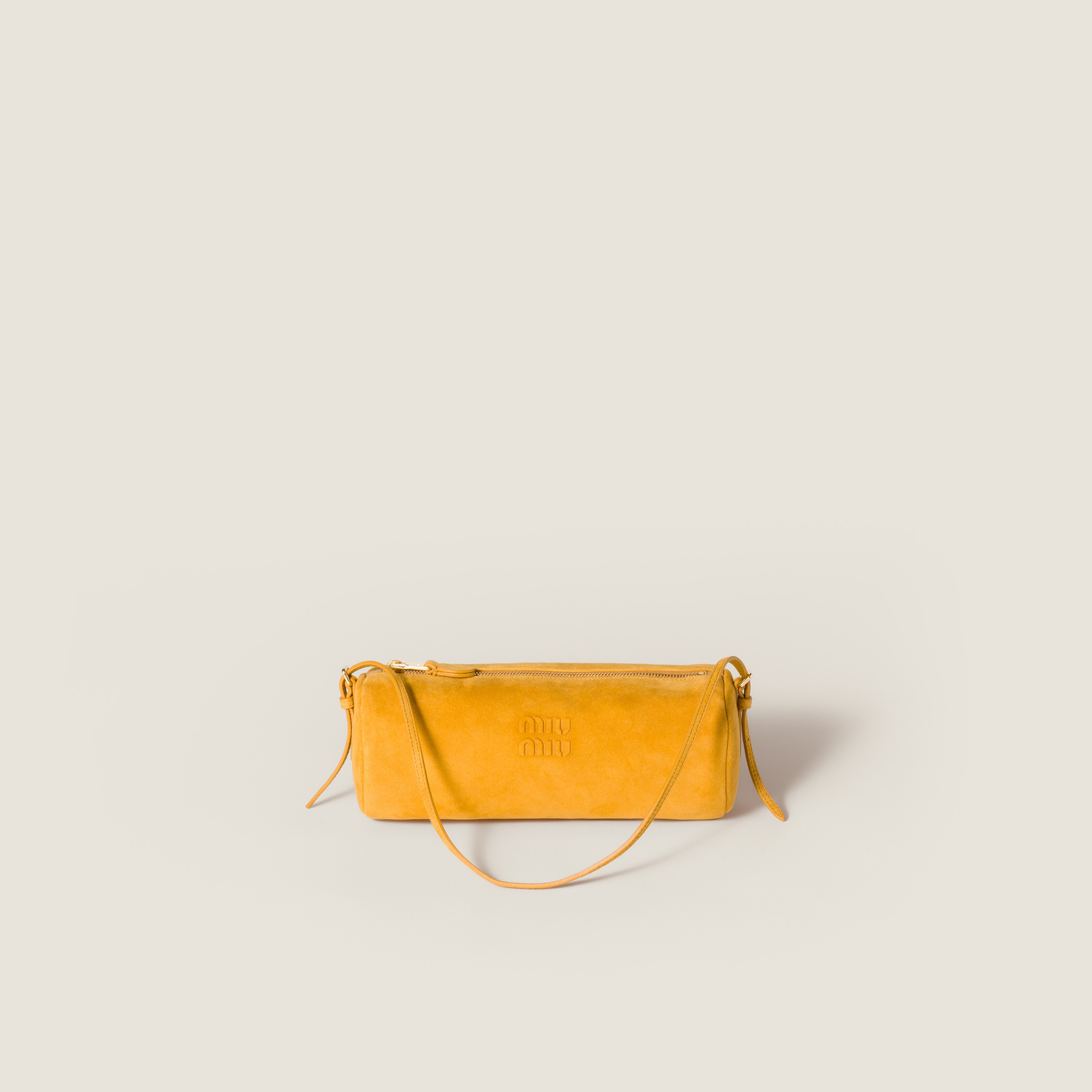 Miu Miu Suede Pouch In Brown