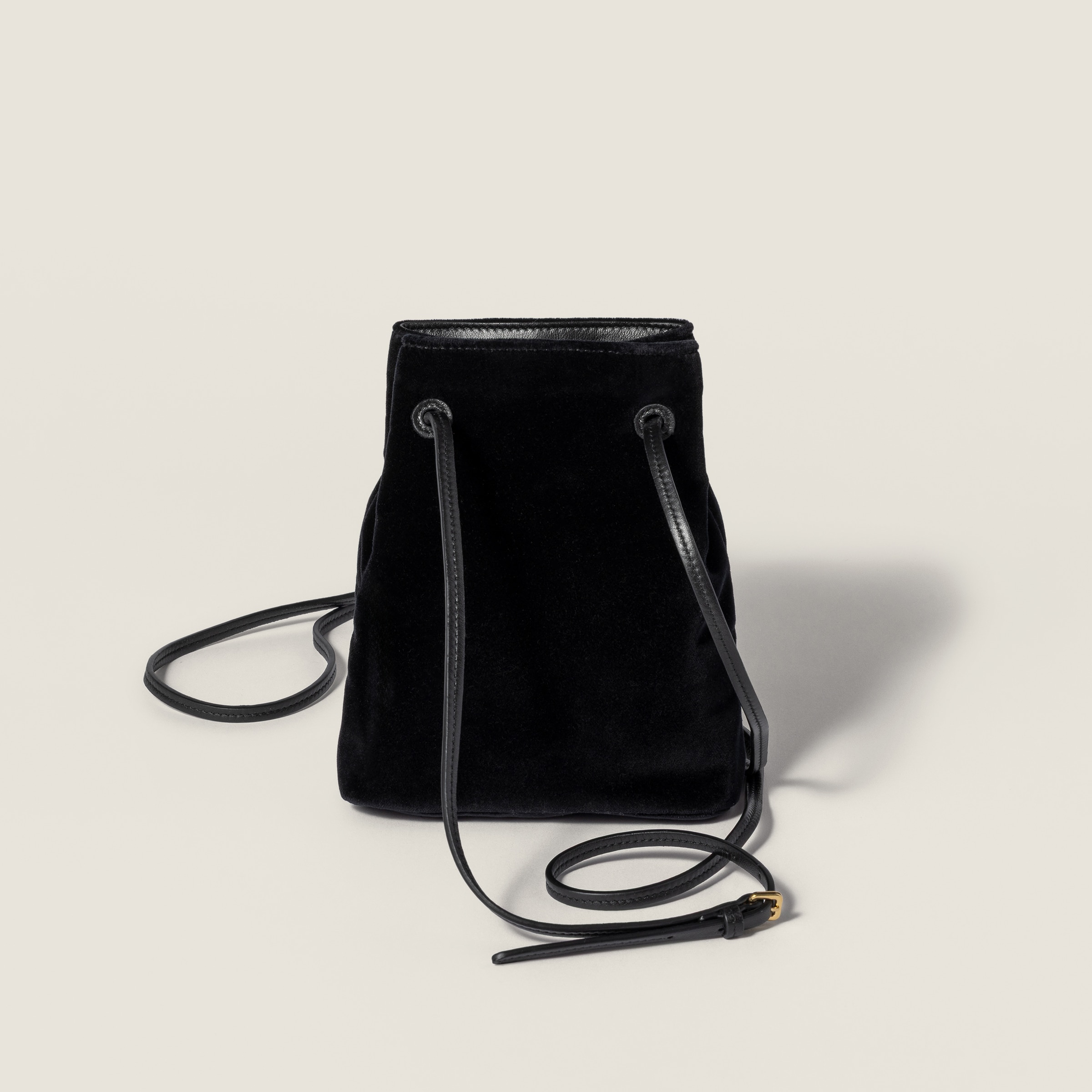 Miu Miu Velvet Pouch In Black
