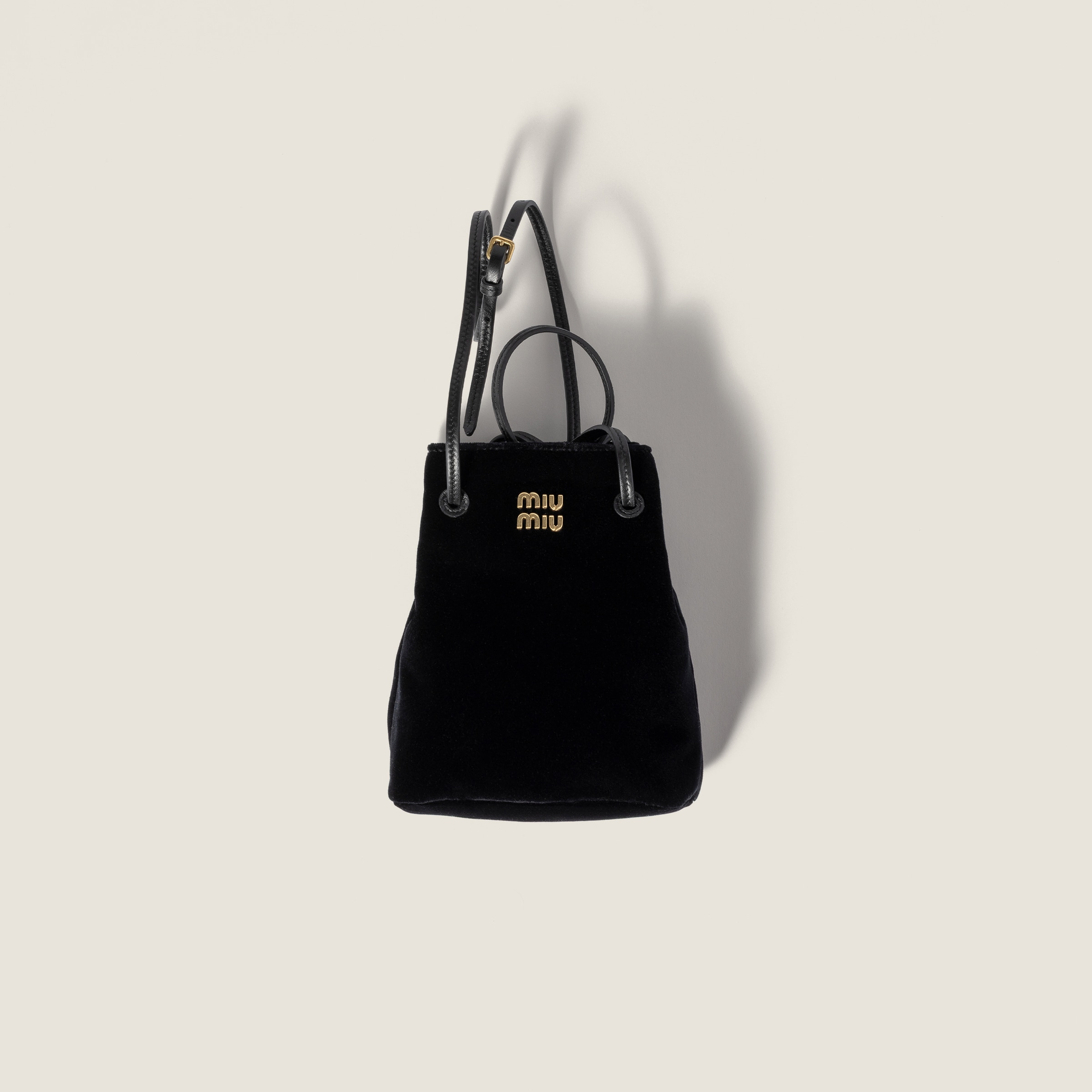 Miu Miu Velvet Pouch In Black