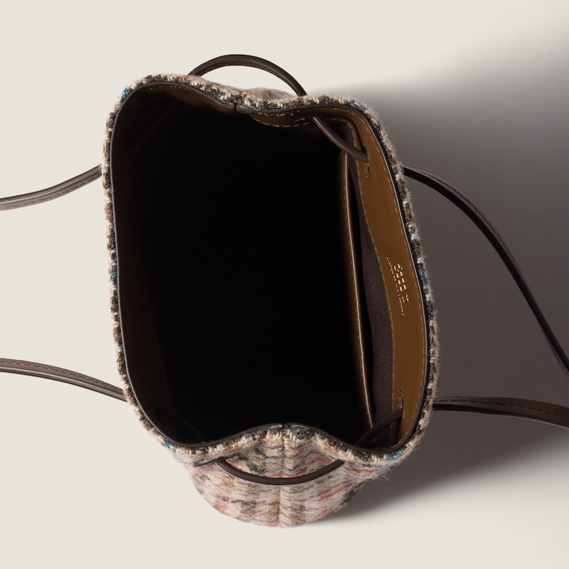 Houndstooth wool pouch