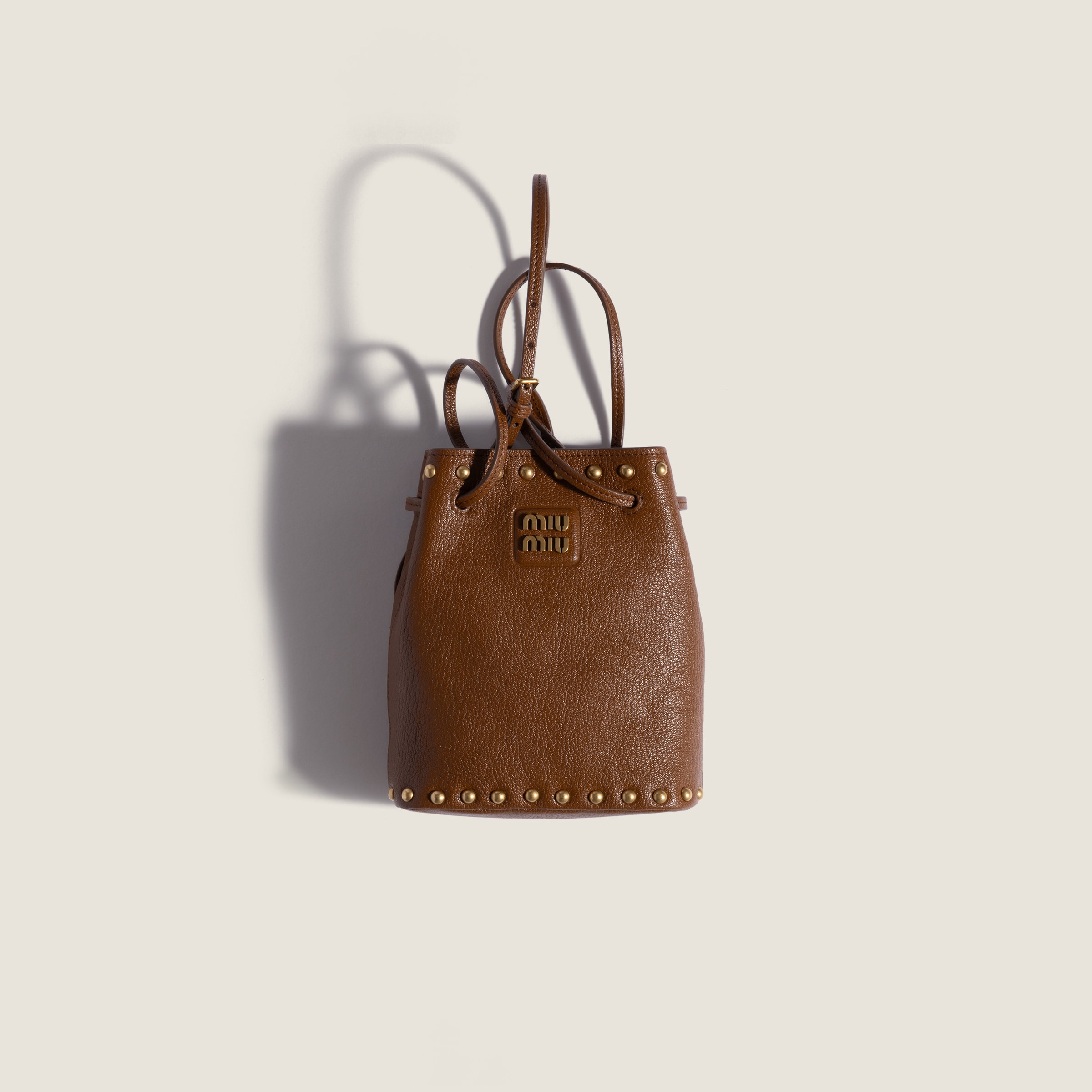 Brandy Leather Pouch | Miu Miu - Luxembourg