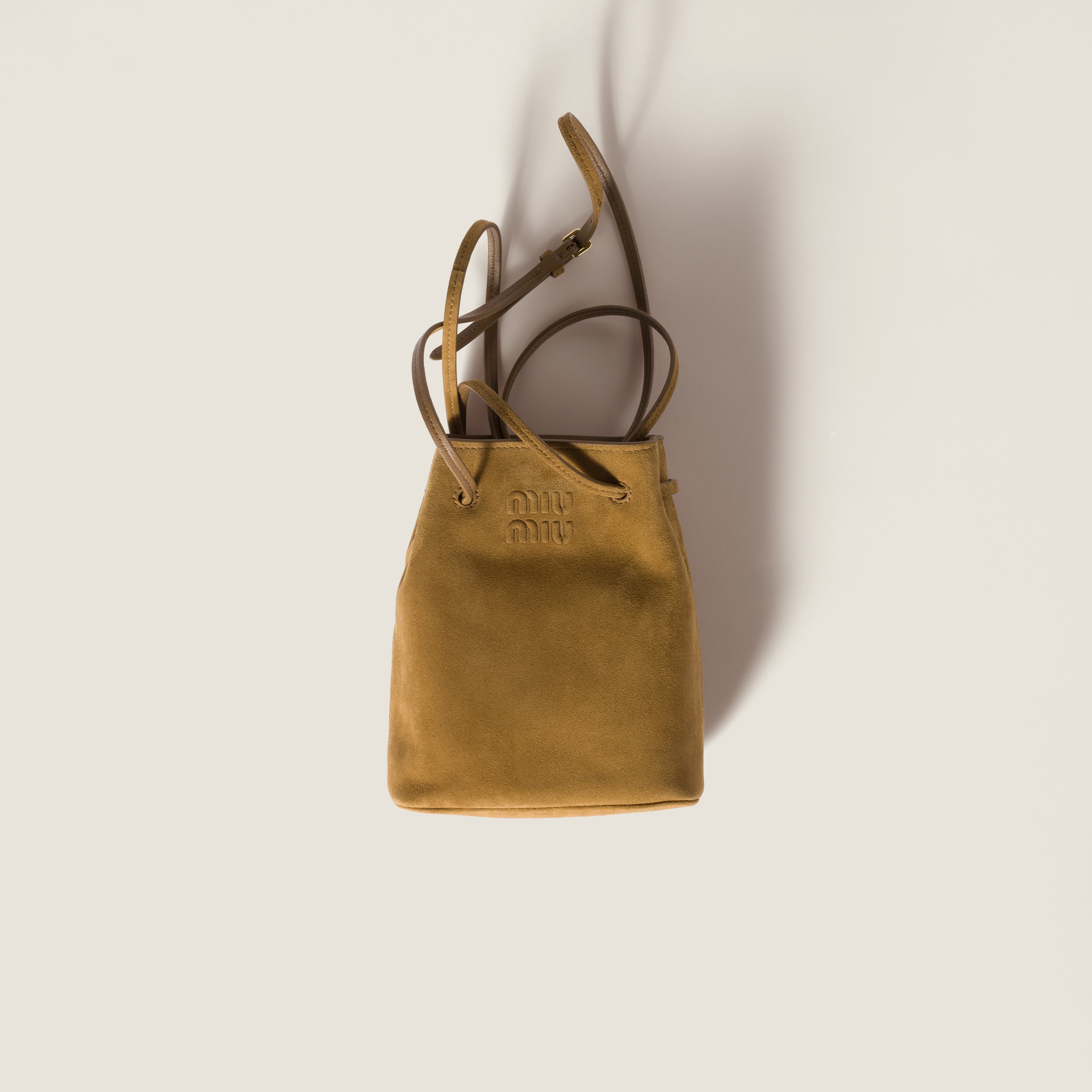 Miu Miu Suede Pouch In Green