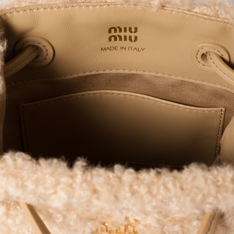 Shearling pouch