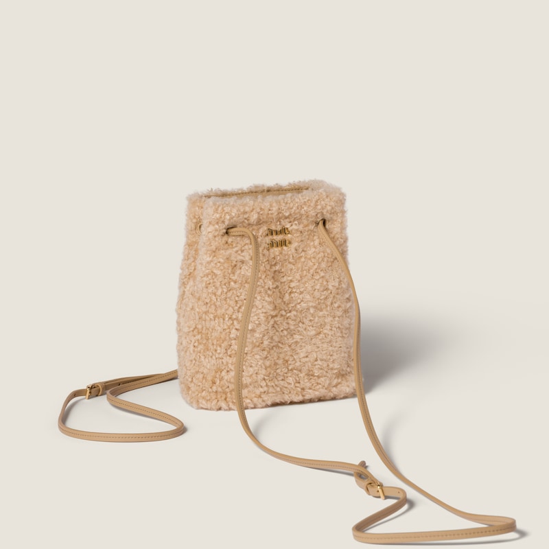 Shearling pouch