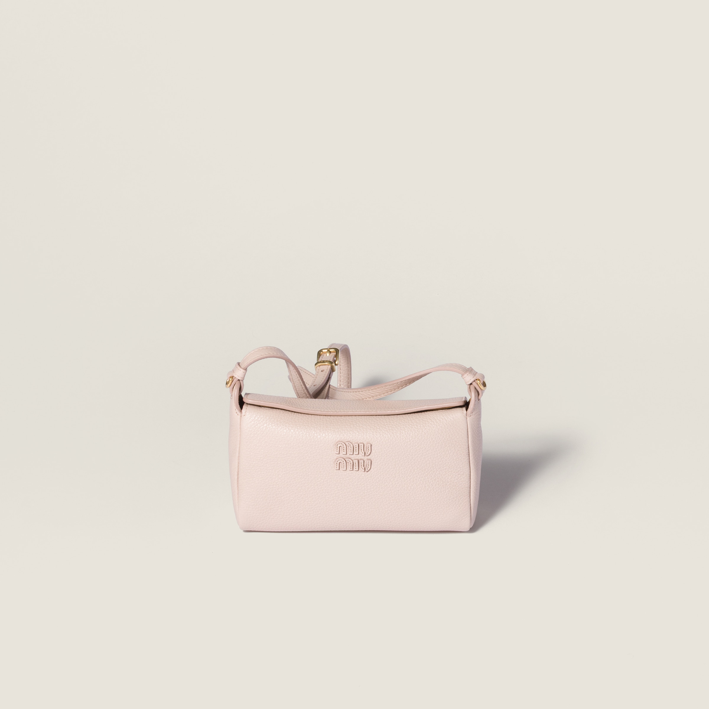 ウォーターリリー/オリーブグリーン レザー ポーチ | Miu Miu