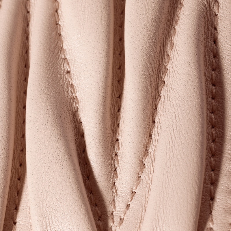 Matelassé nappa leather pouch
