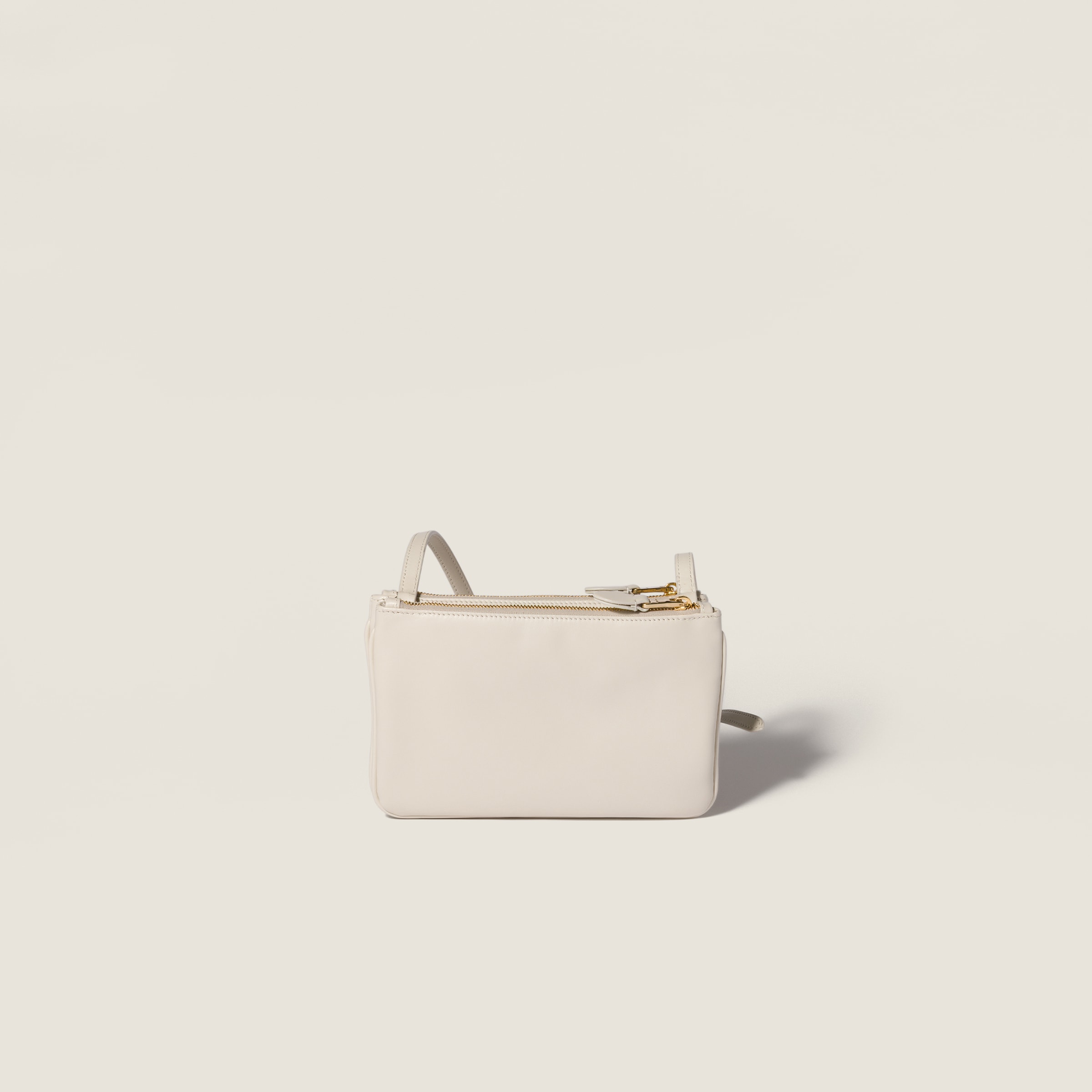 Chalk White Leather Pouch | Miu Miu - United States