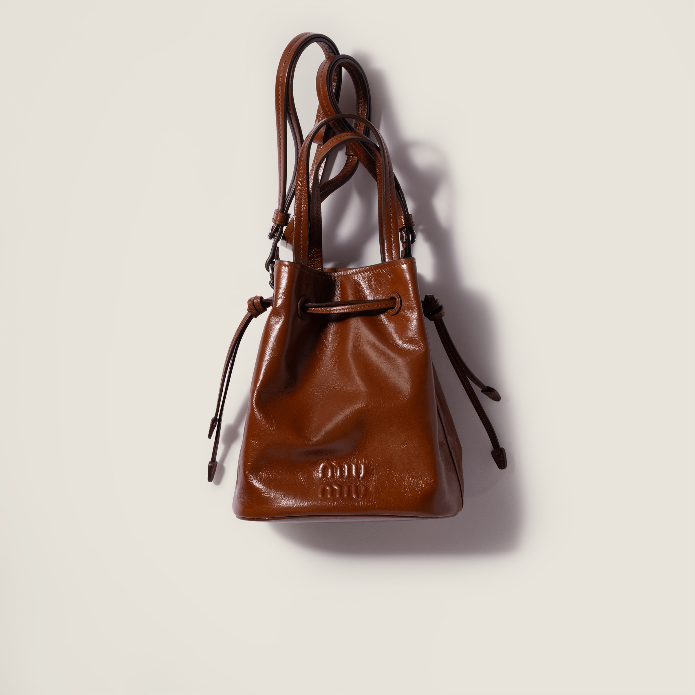 Miu Miu Shiny leather pouch