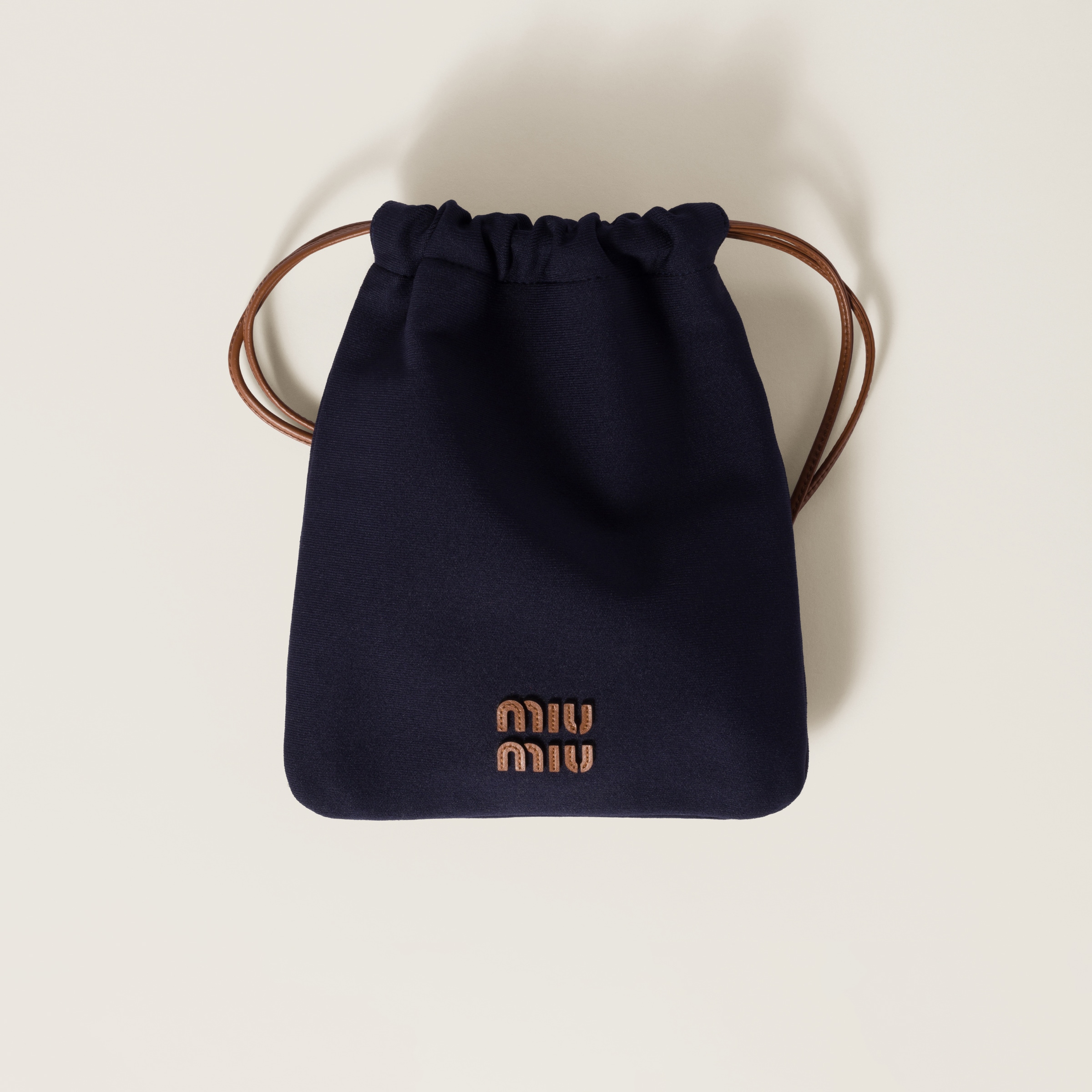 商品画像：Miu Miu Miu Cherry Pouch Shoulder Bag Canvas Navy WS3743 4