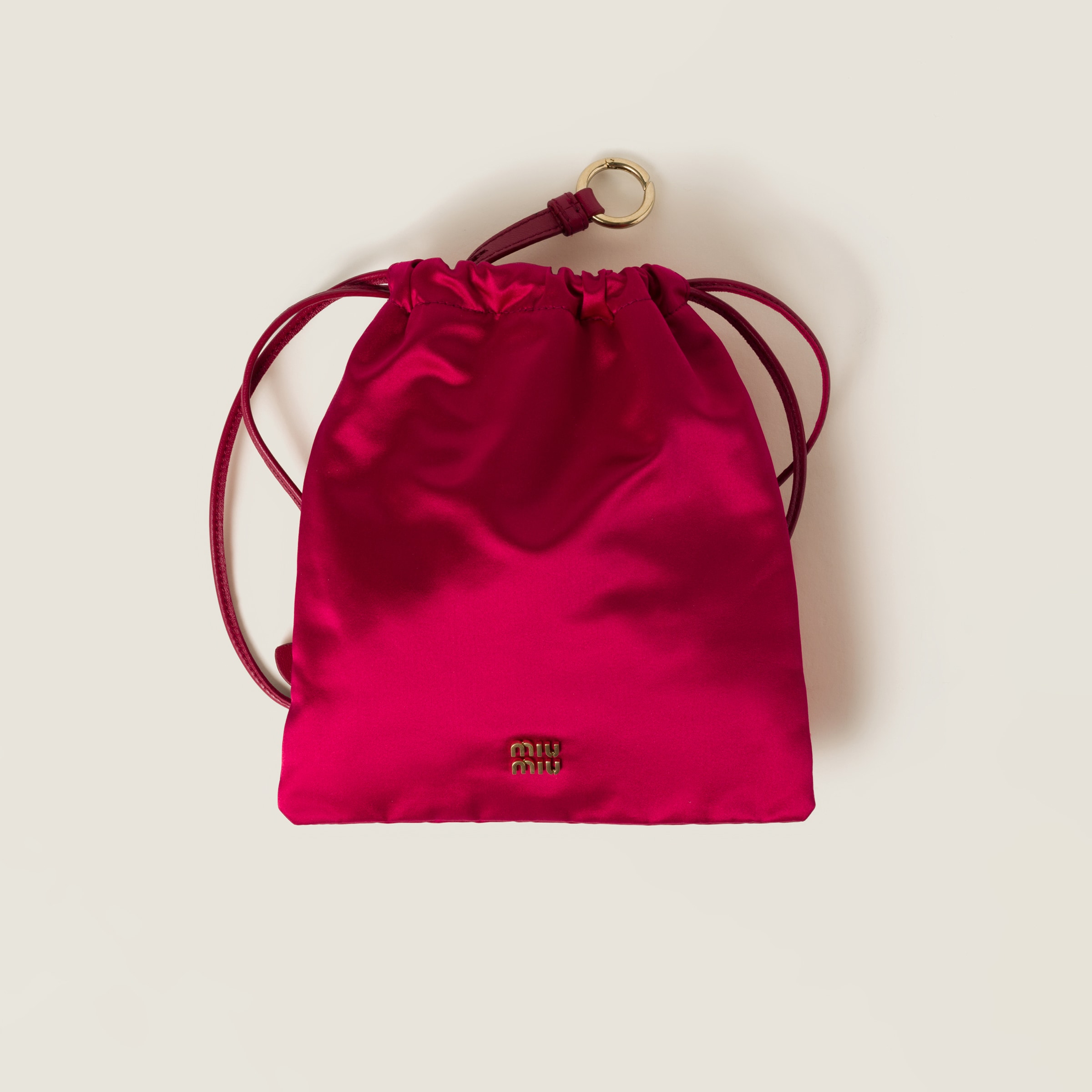 Peony Pink Duchesse Pouch Miu Miu