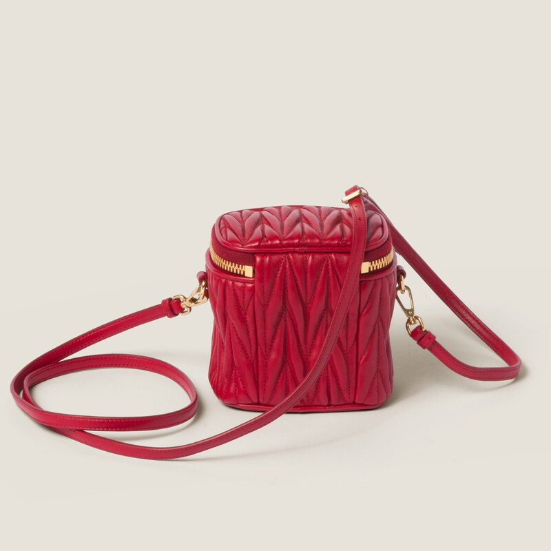 Red Matelassé Nappa Leather Micro Bag | Miu Miu