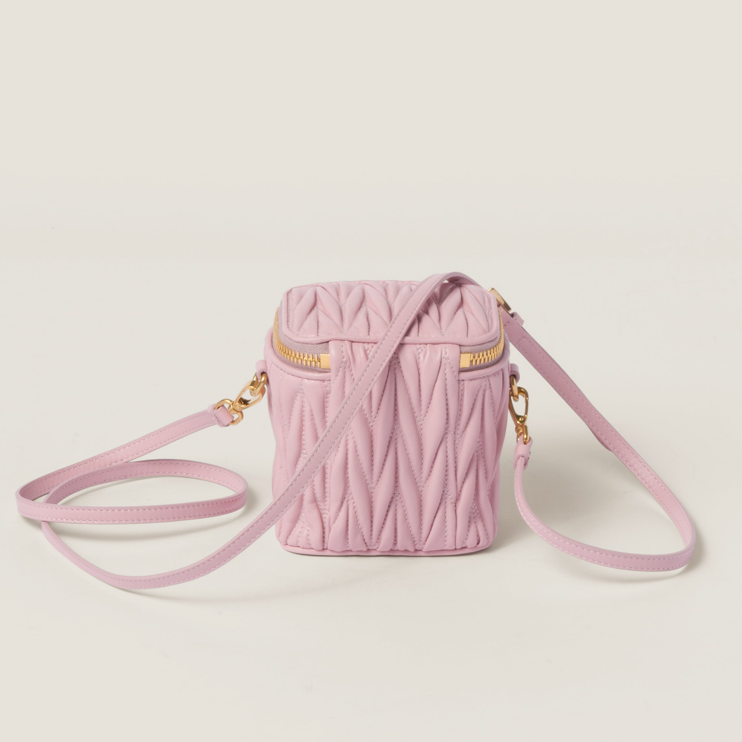 ピンク マテラッセレザー マイクロバッグ | Miu Miu
