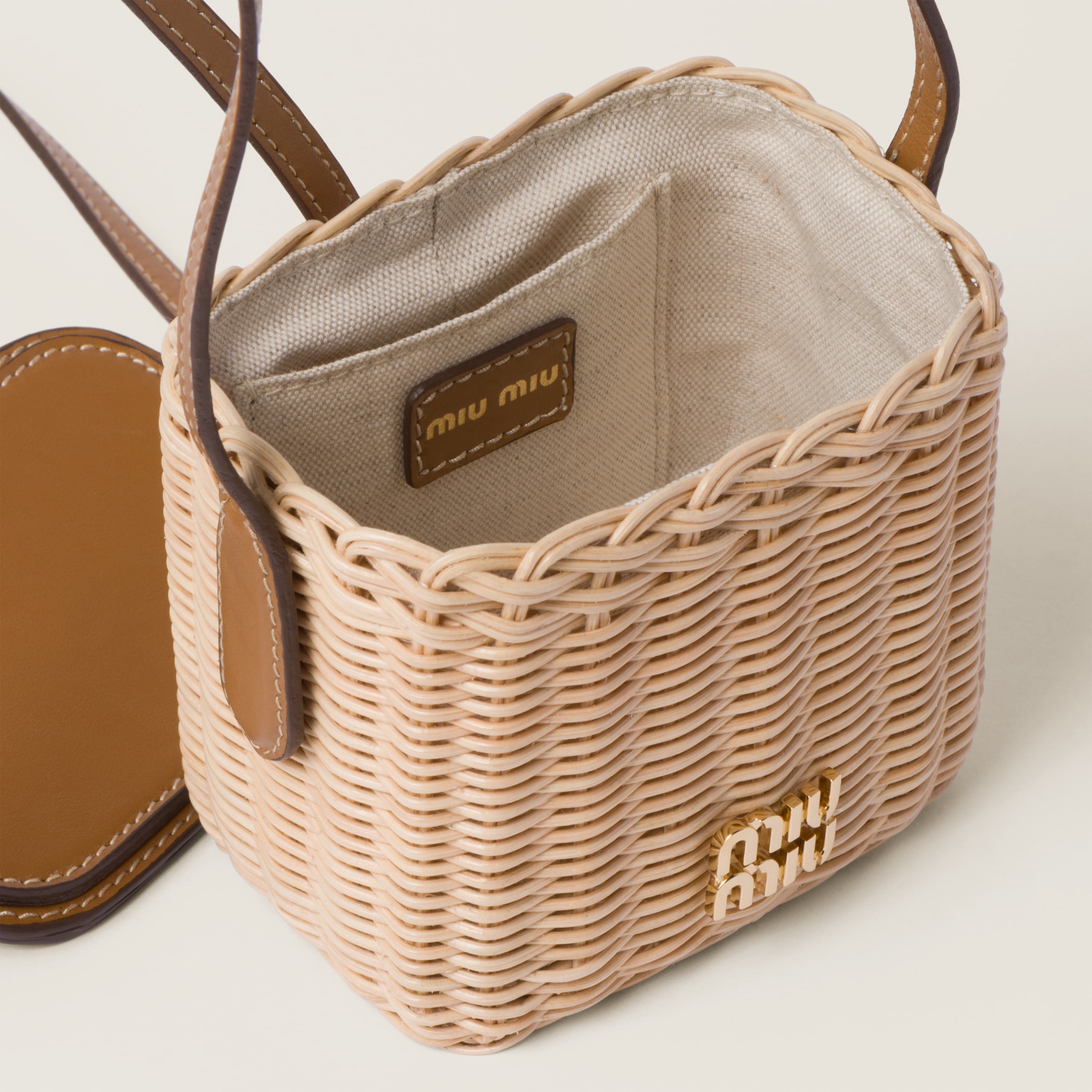 Miu miu woven leather bag clearance