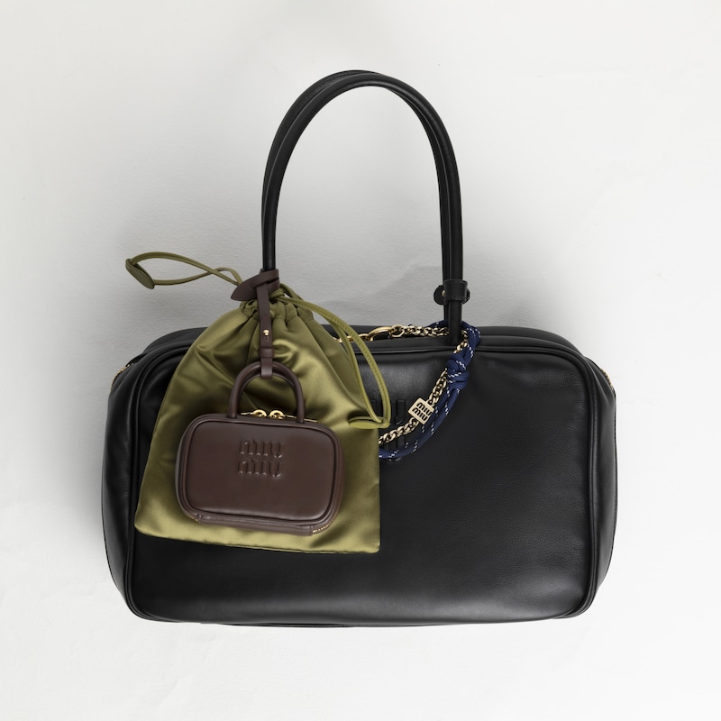 Beau皮革迷你手袋