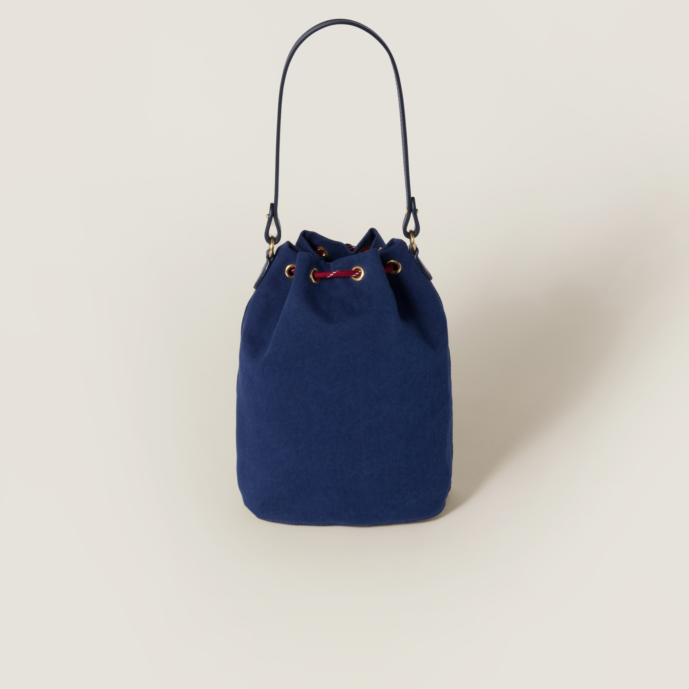 バッグ・カバンその他 MIU MIU 5NR038_2IA7_F04GM GABARDINE POUCH Indigo/amaranth Gabardine Pouch | Miu Miu