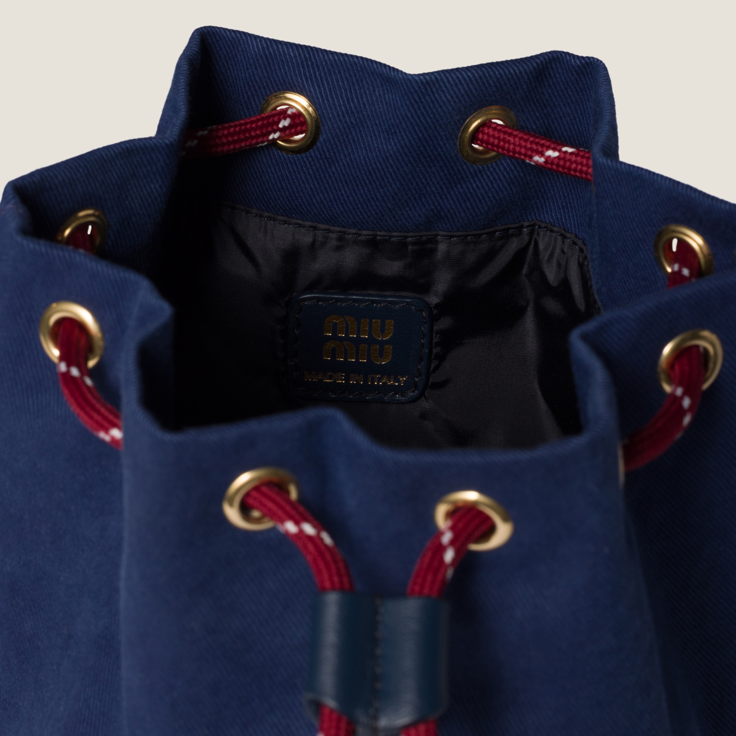 Indigo/amaranth Gabardine Pouch | Miu Miu