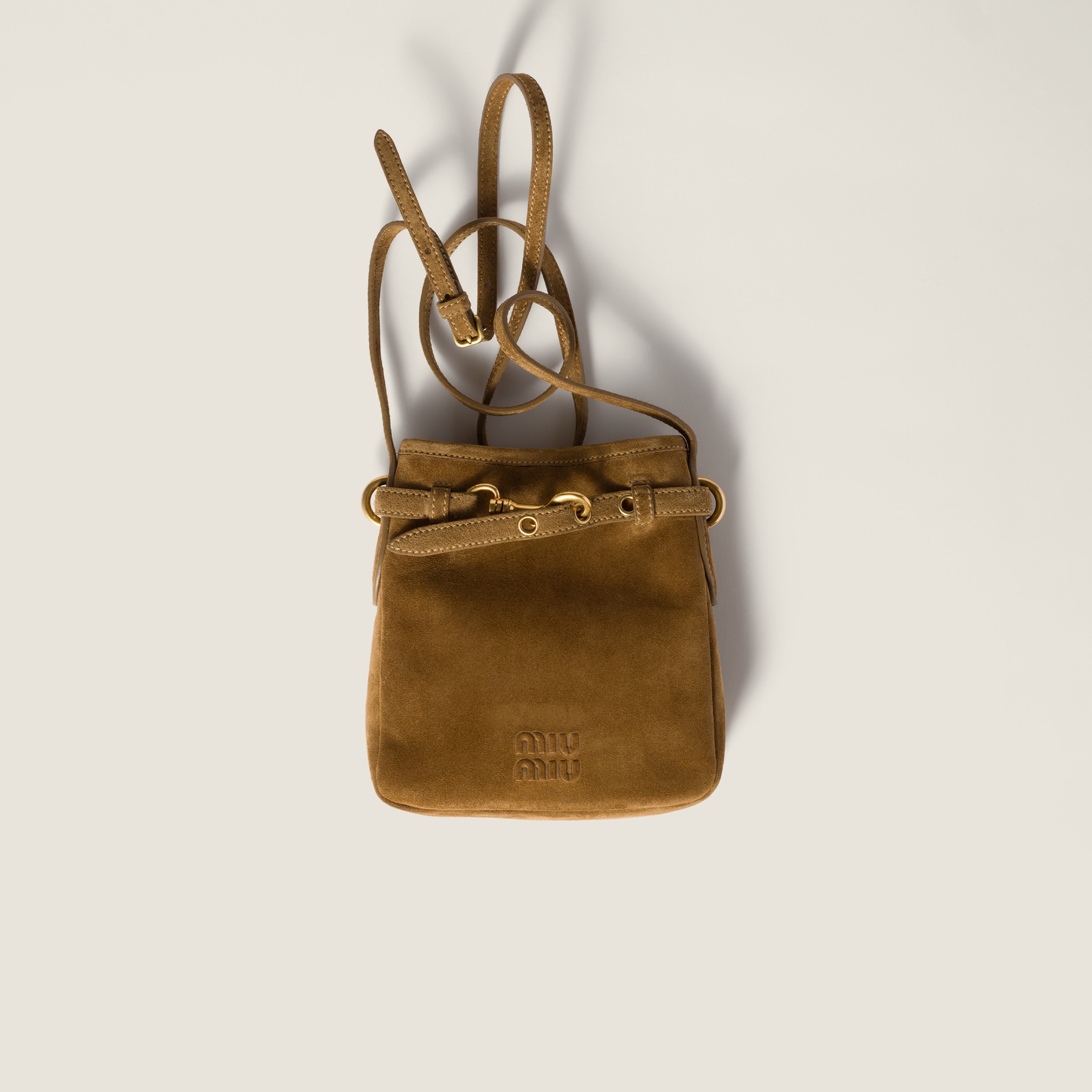 Miu Miu Suede Pouch In Green
