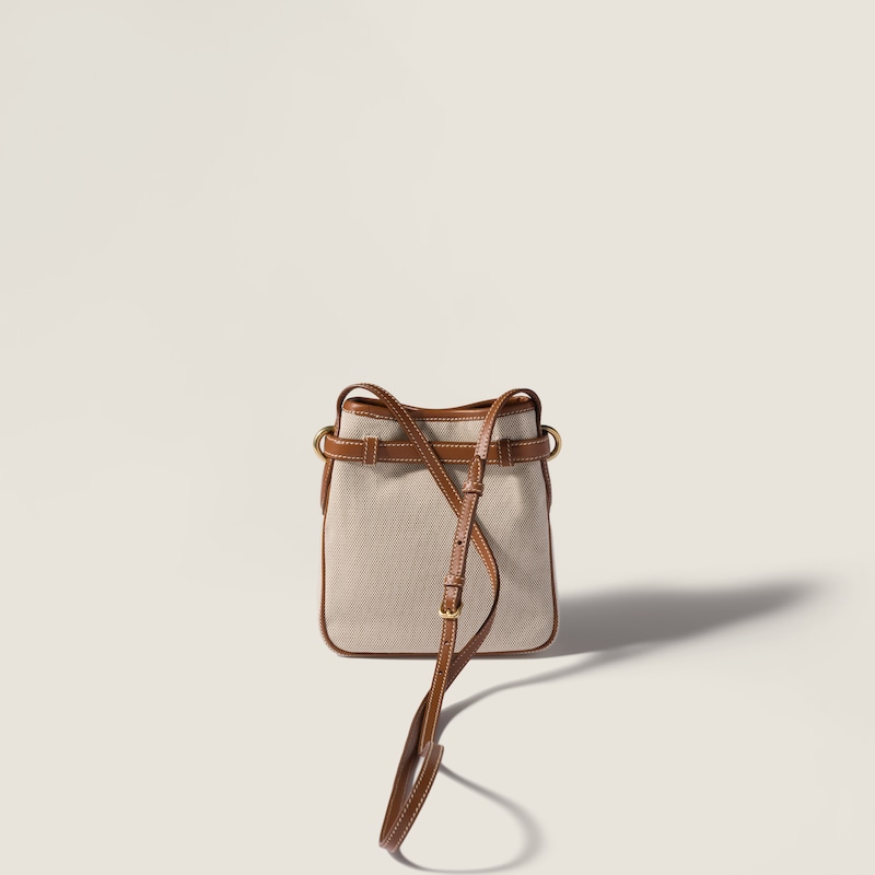 Canvas and leather pouch