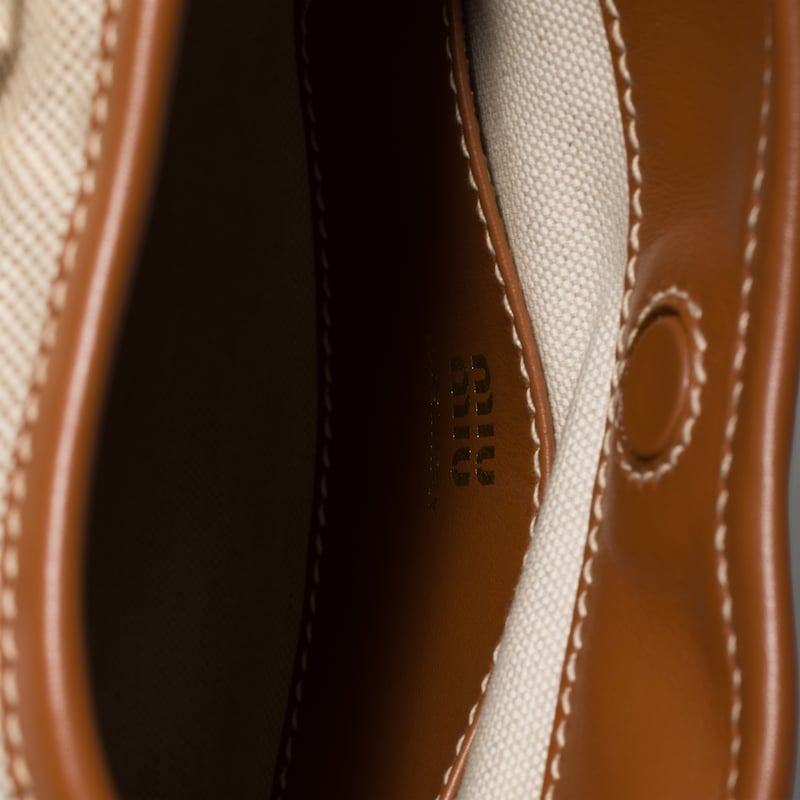 Canvas and leather pouch