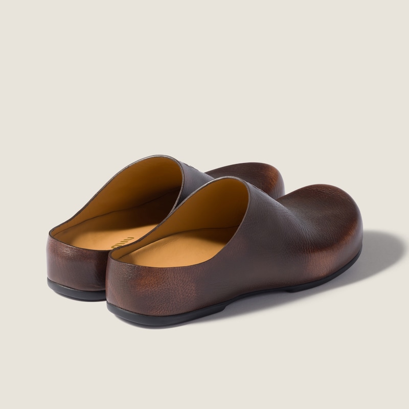 Leather mules