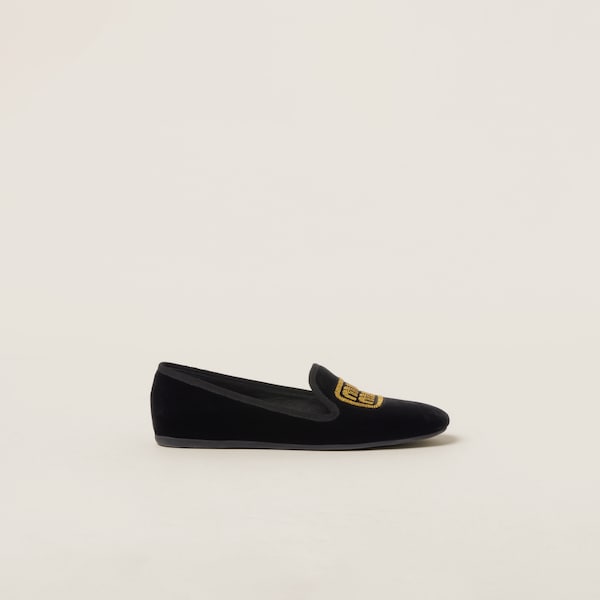 MIUMIU 26S LACE-UP BROGUE LOAFERS IN BLACK PATENT CALFSKIN main image 0