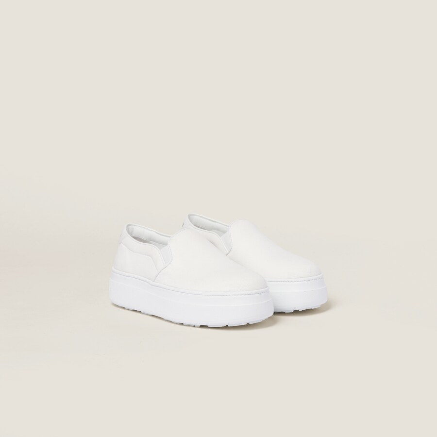 MIUMIU 26S LACE UP SNEAKERS IN DARK BROWN CANVAS RUBBER SOLE