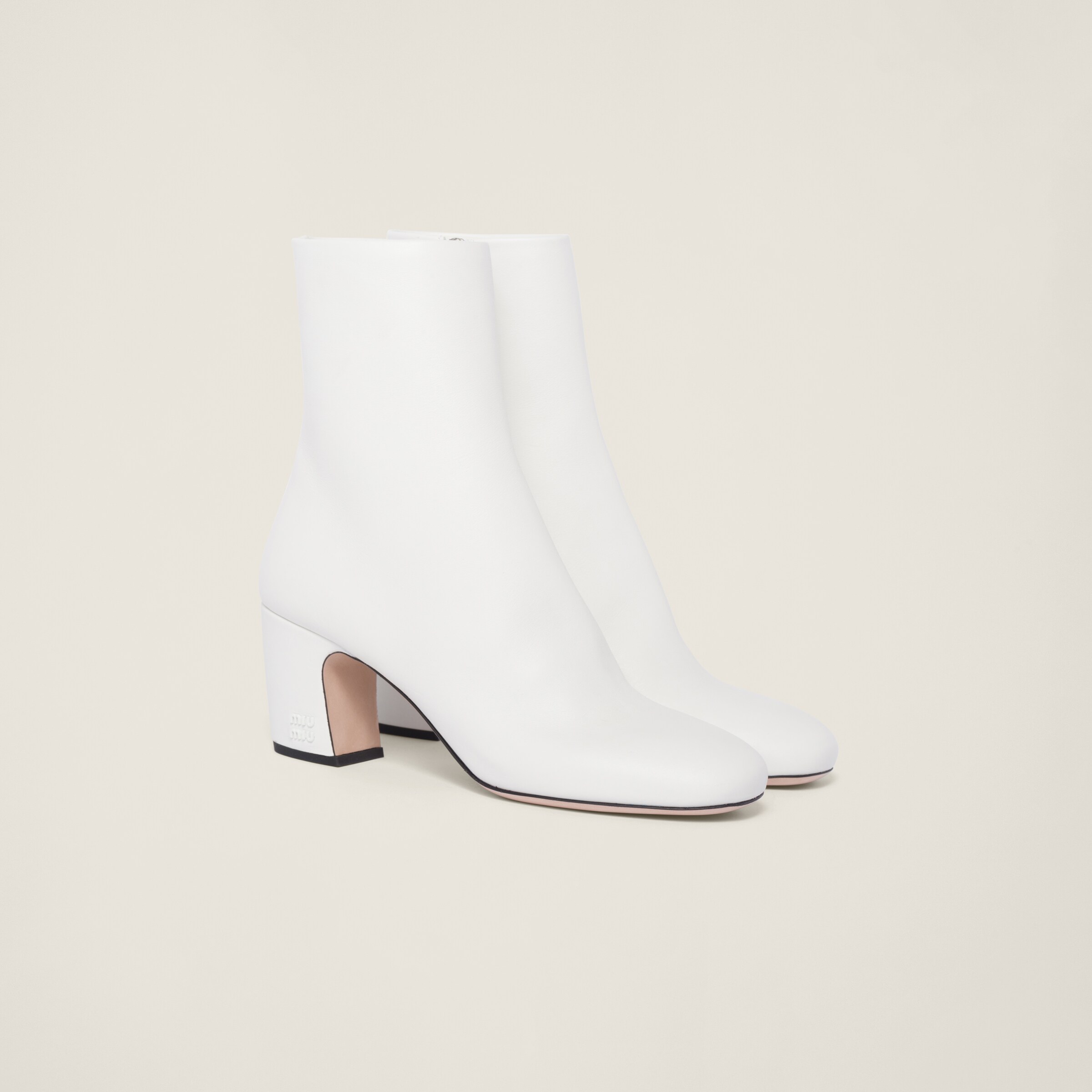 Miu miu white shop boots