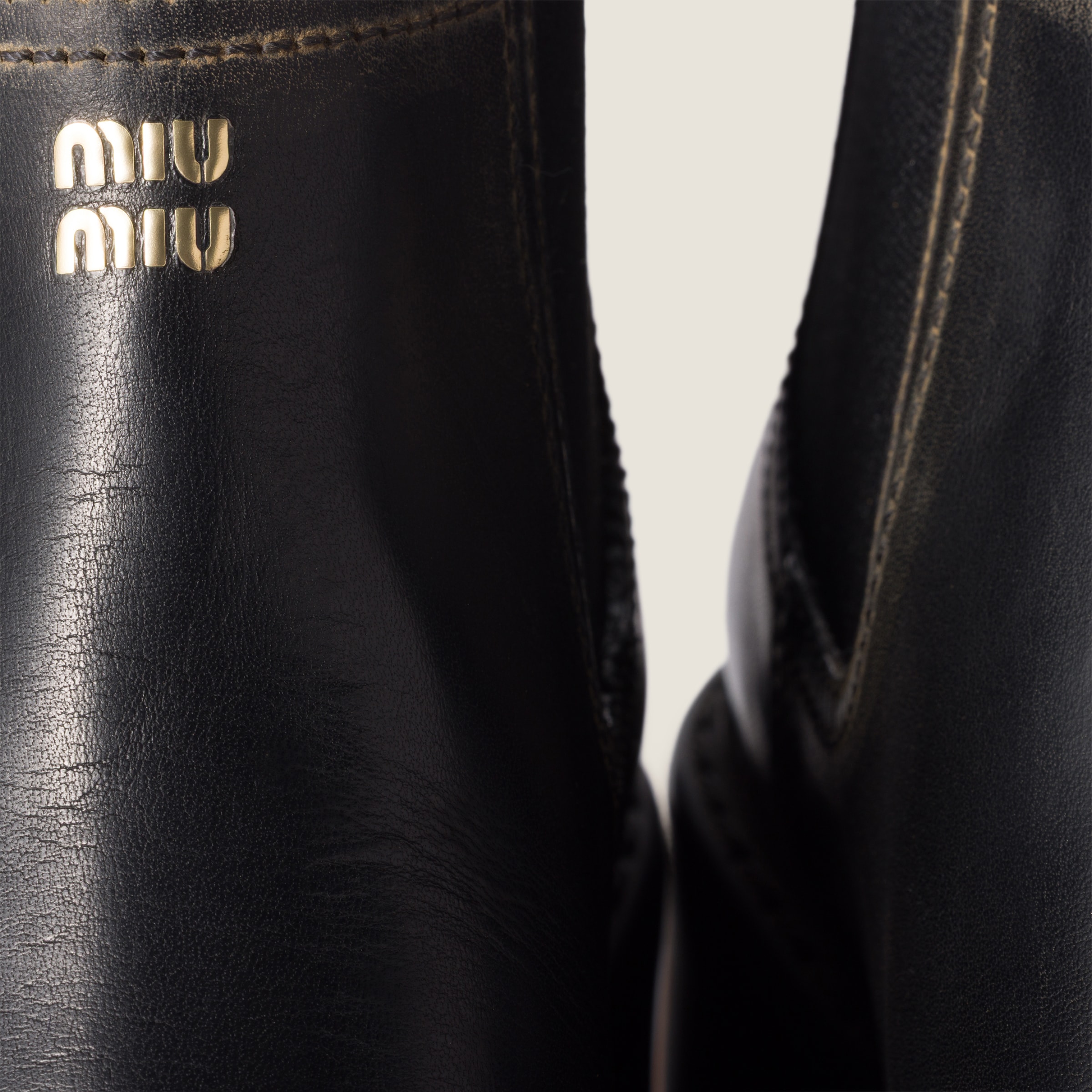 Miu Miu Ankle Boots With Chunky Sole And Pull Tab In Animal Print