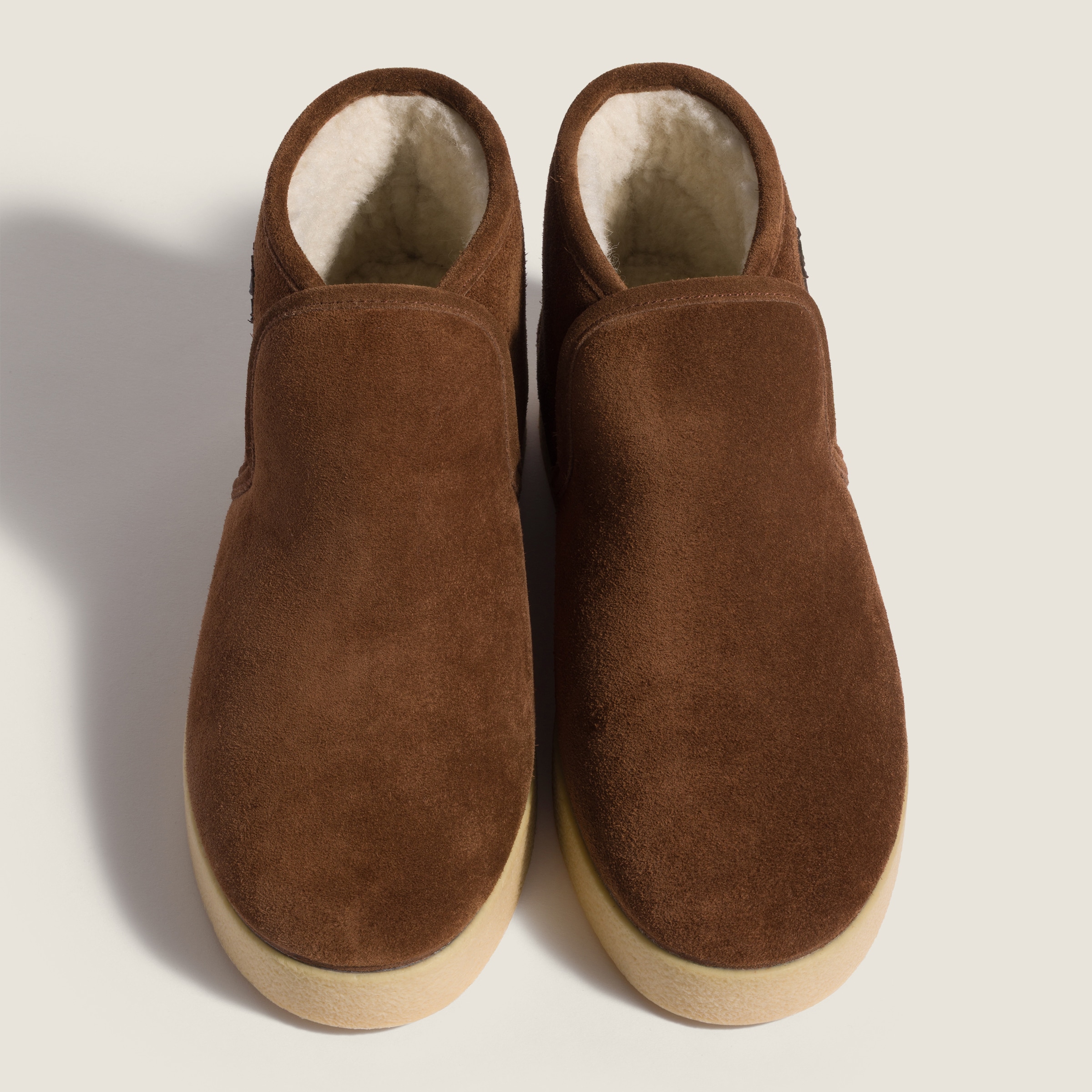Miu Miu Logo Shearling-lined Suede Ankle Boots In Brown