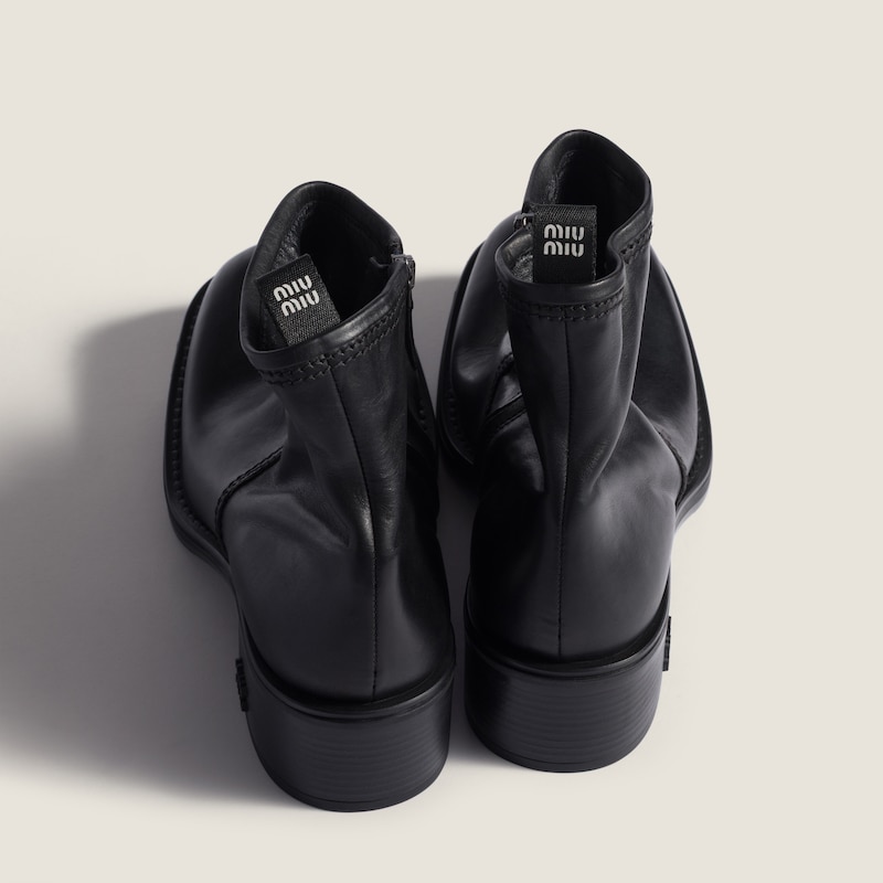 Calf leather booties