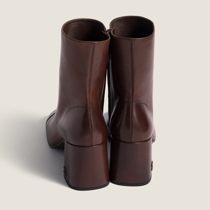 Nappa leather booties