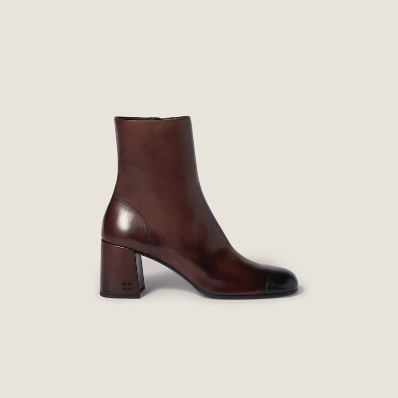 Nappa leather booties